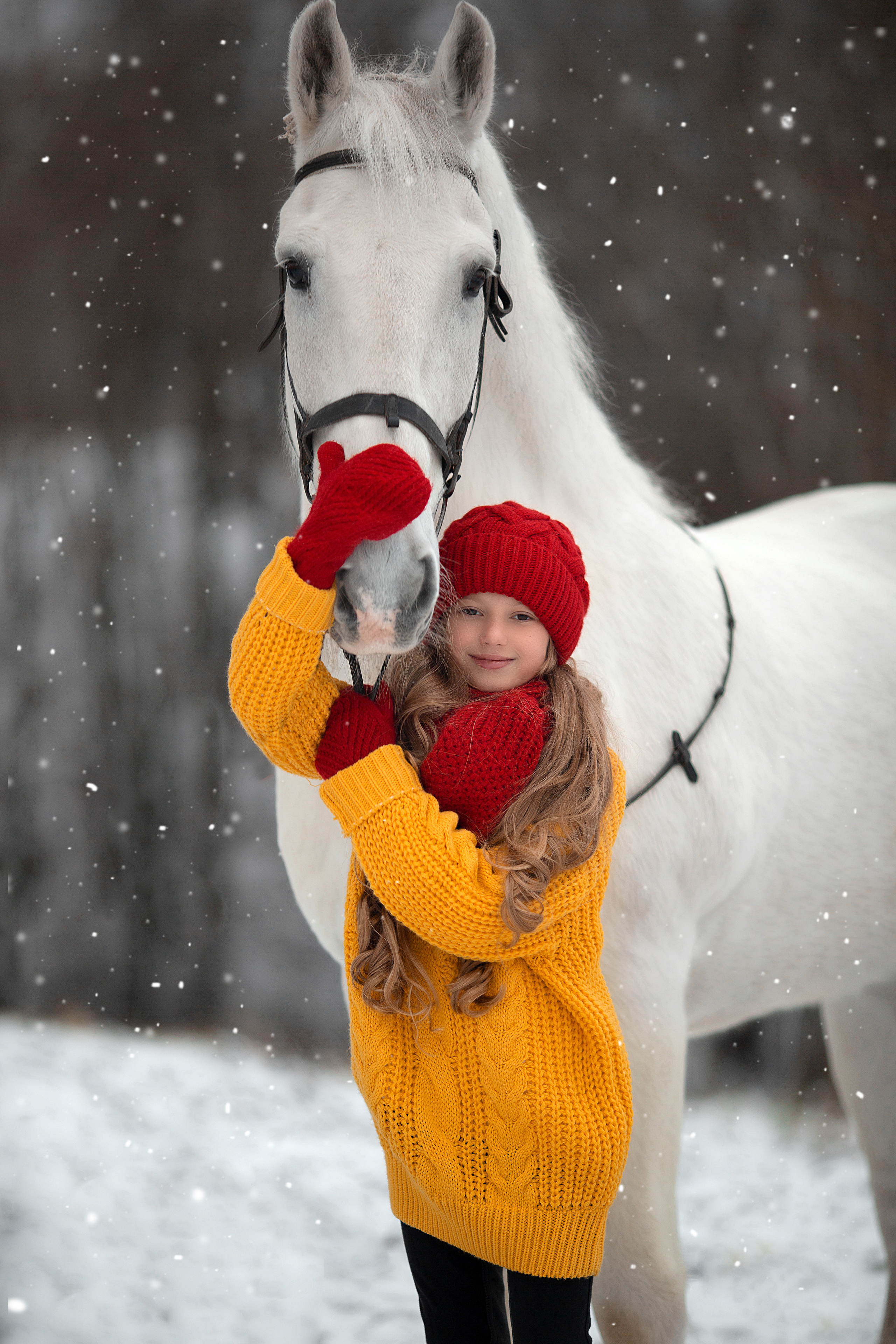 Ева и Воробушек. Фотосессия с лошадьми в Нижнем Новгороде