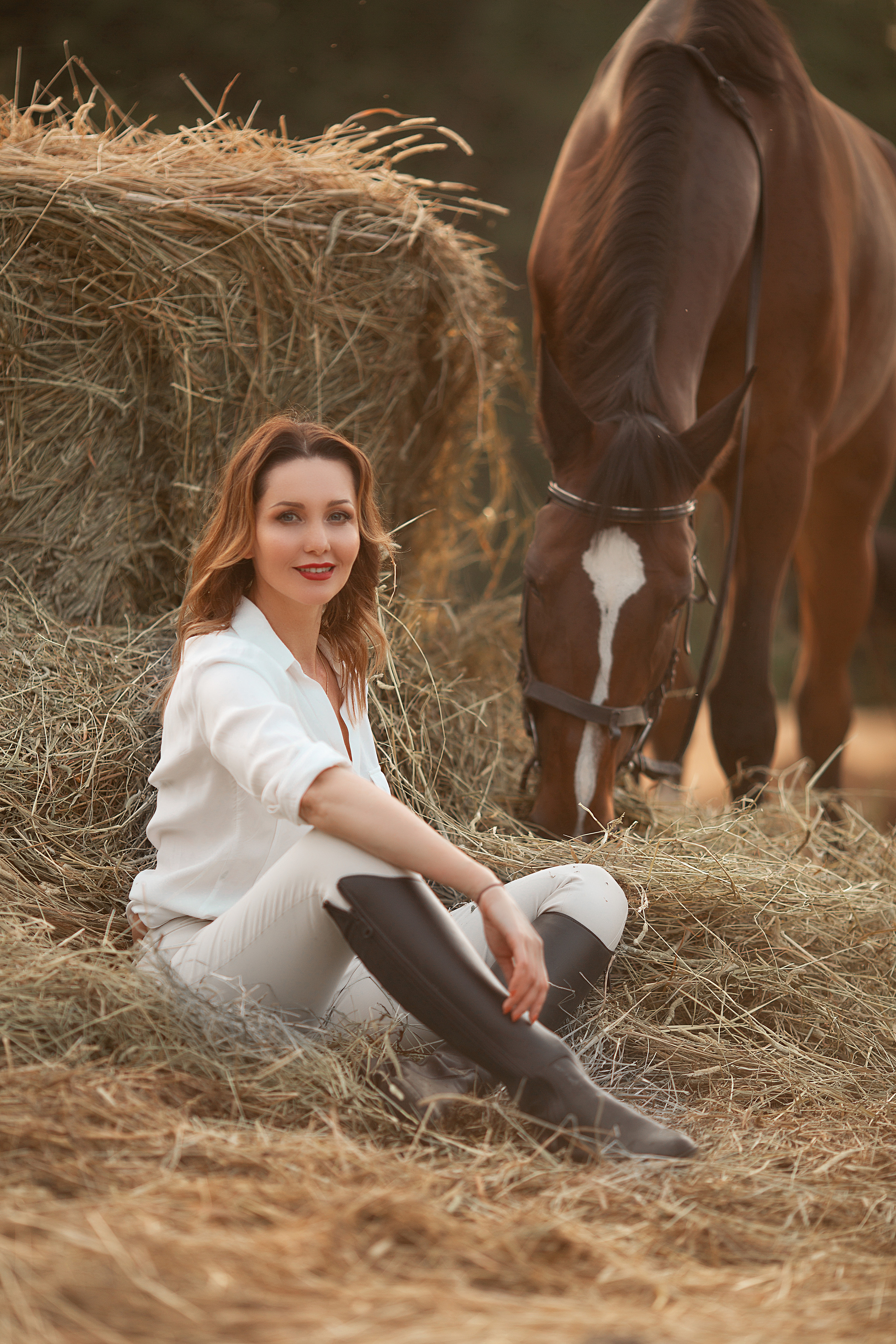Фотосессия Натальи и Монетки. Фотосессия с лошадьми в Нижнем Новгороде