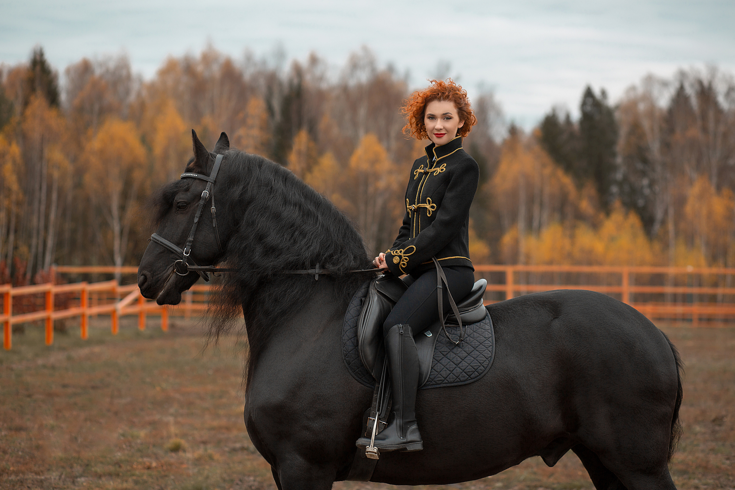 Елена и Доминик (КСК «Курцево»). Фотосессия с лошадьми в Нижнем Новгороде