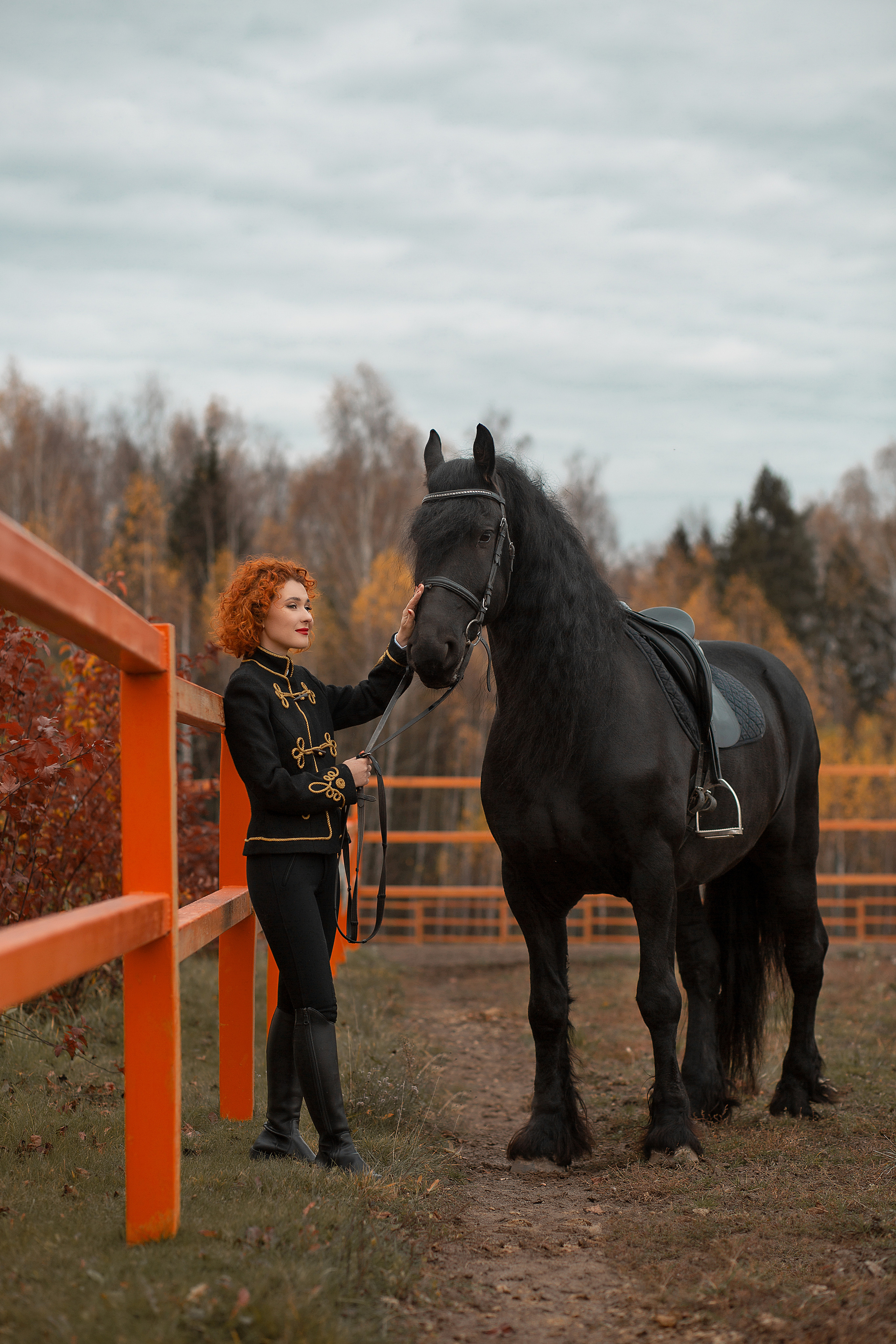 Елена и Доминик (КСК «Курцево»). Фотосессия с лошадьми в Нижнем Новгороде
