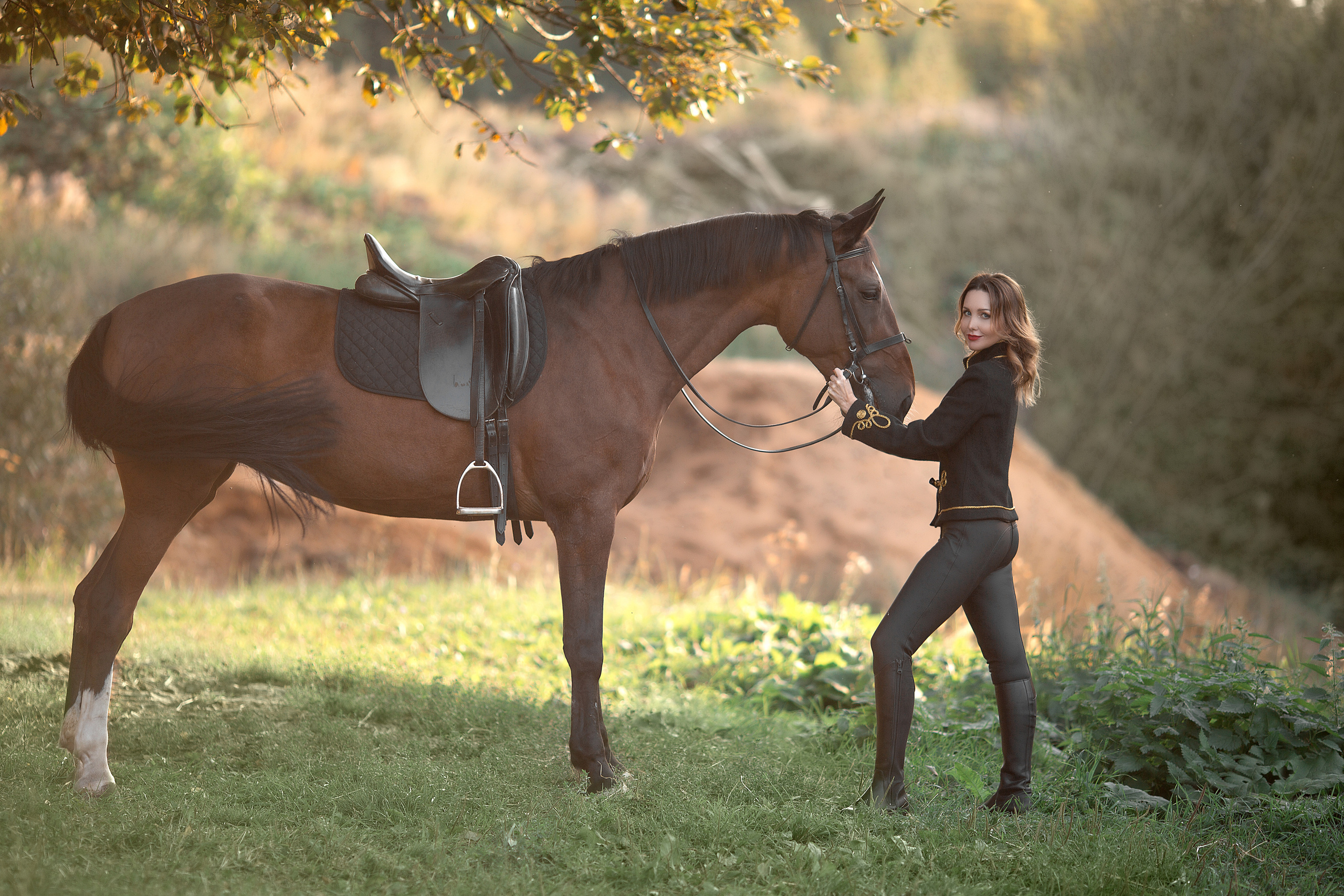 Фотосессия Натальи и Монетки. Фотосессия с лошадьми в Нижнем Новгороде