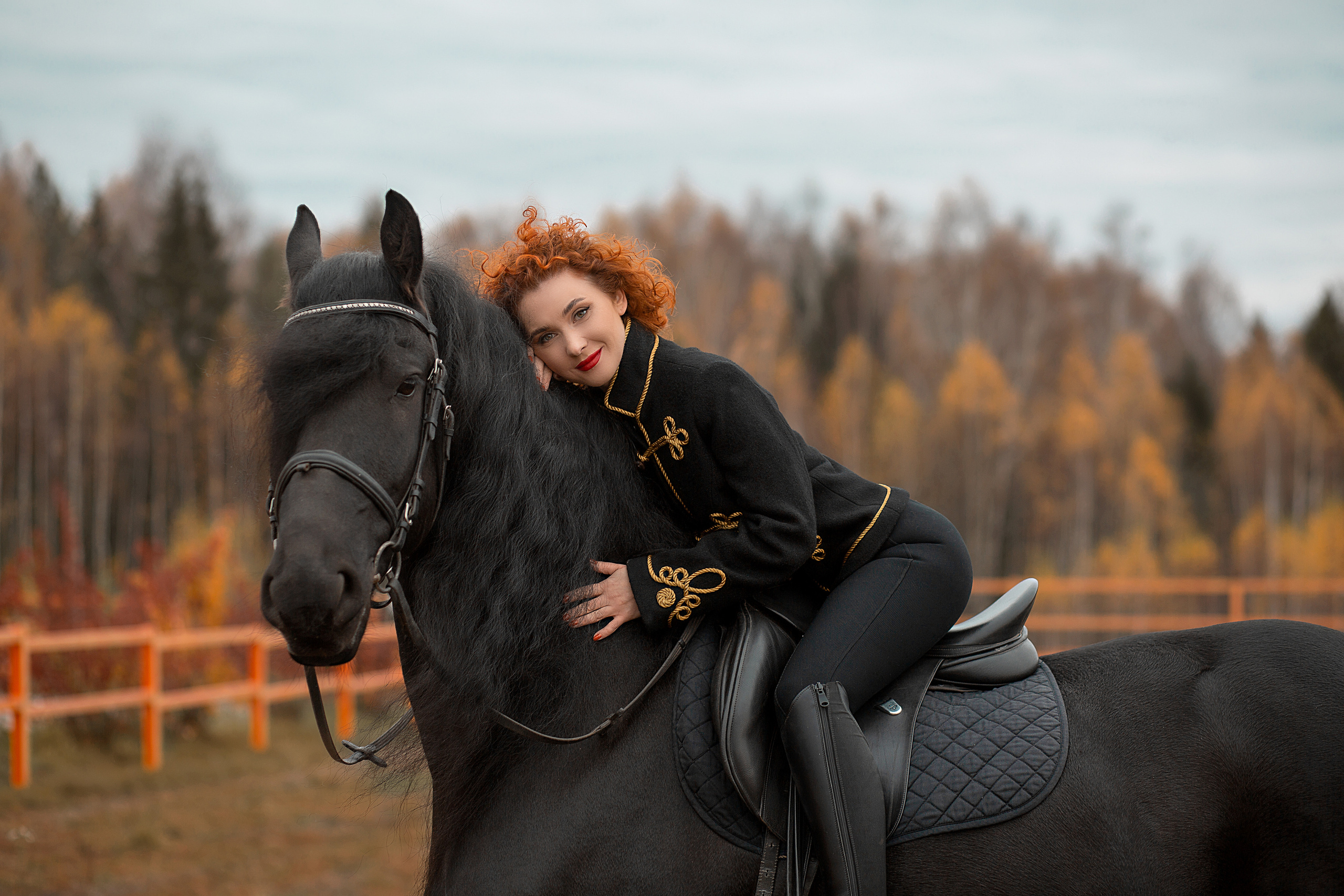 Елена и Доминик (КСК «Курцево»). Фотосессия с лошадьми в Нижнем Новгороде