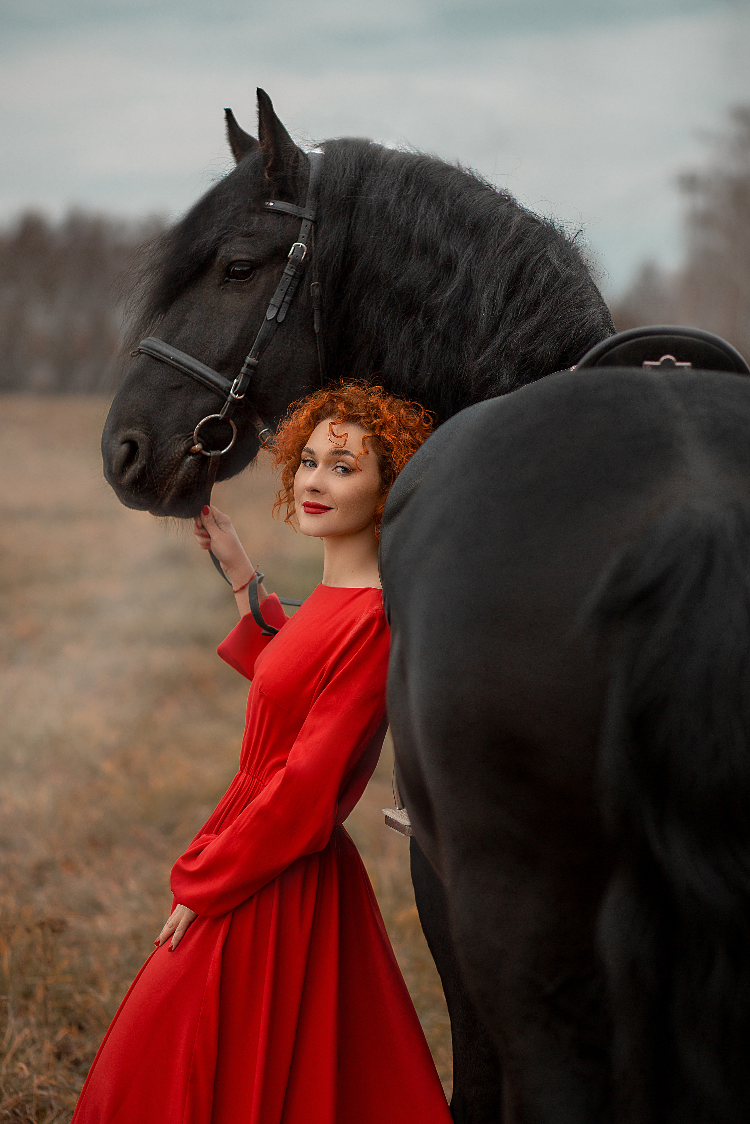 Елена и Доминик (КСК «Курцево»). Фотосессия с лошадьми в Нижнем Новгороде