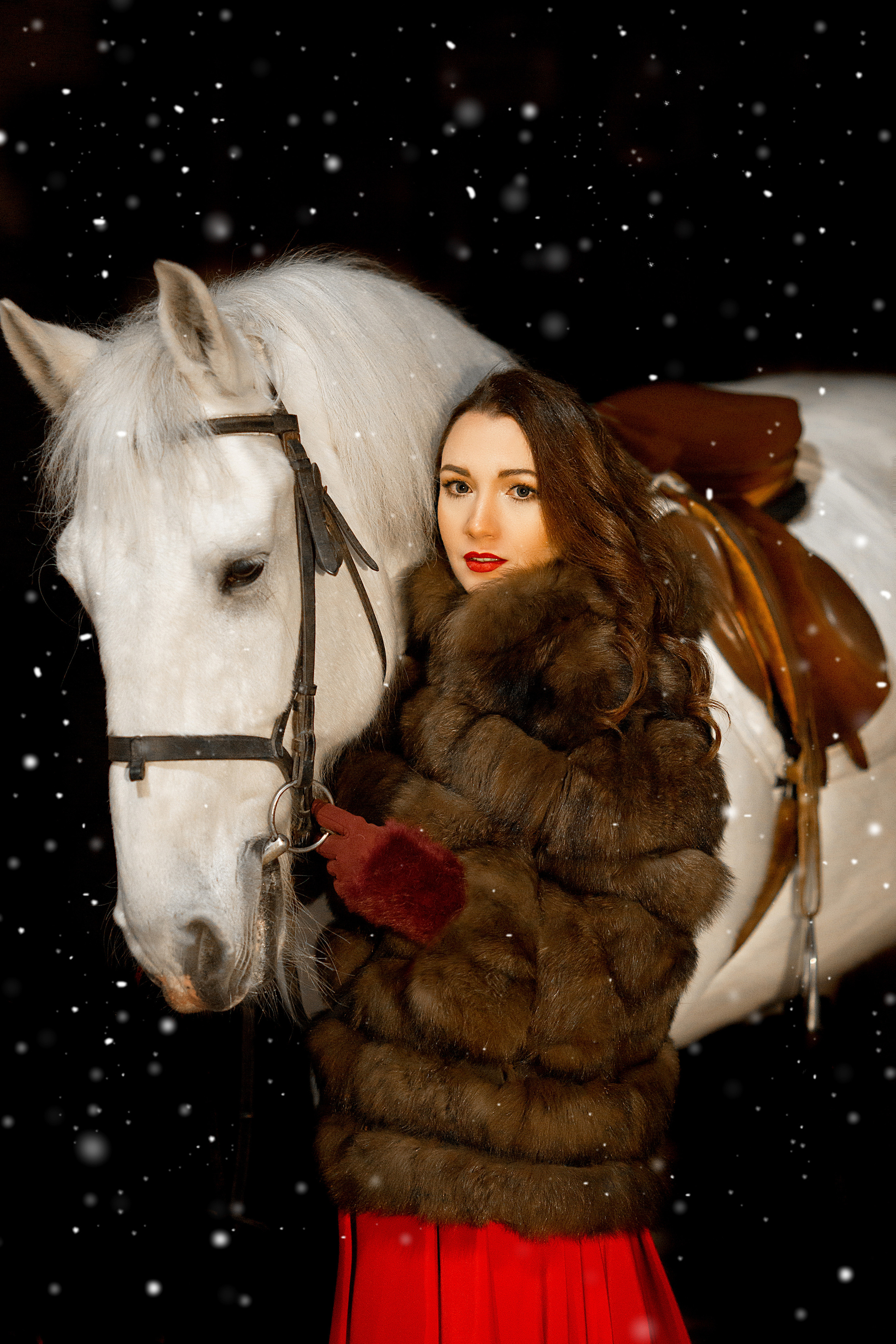 Татьяна и Воробей (фотодень 27.11.21). Фотосессия с лошадьми в Нижнем Новгороде