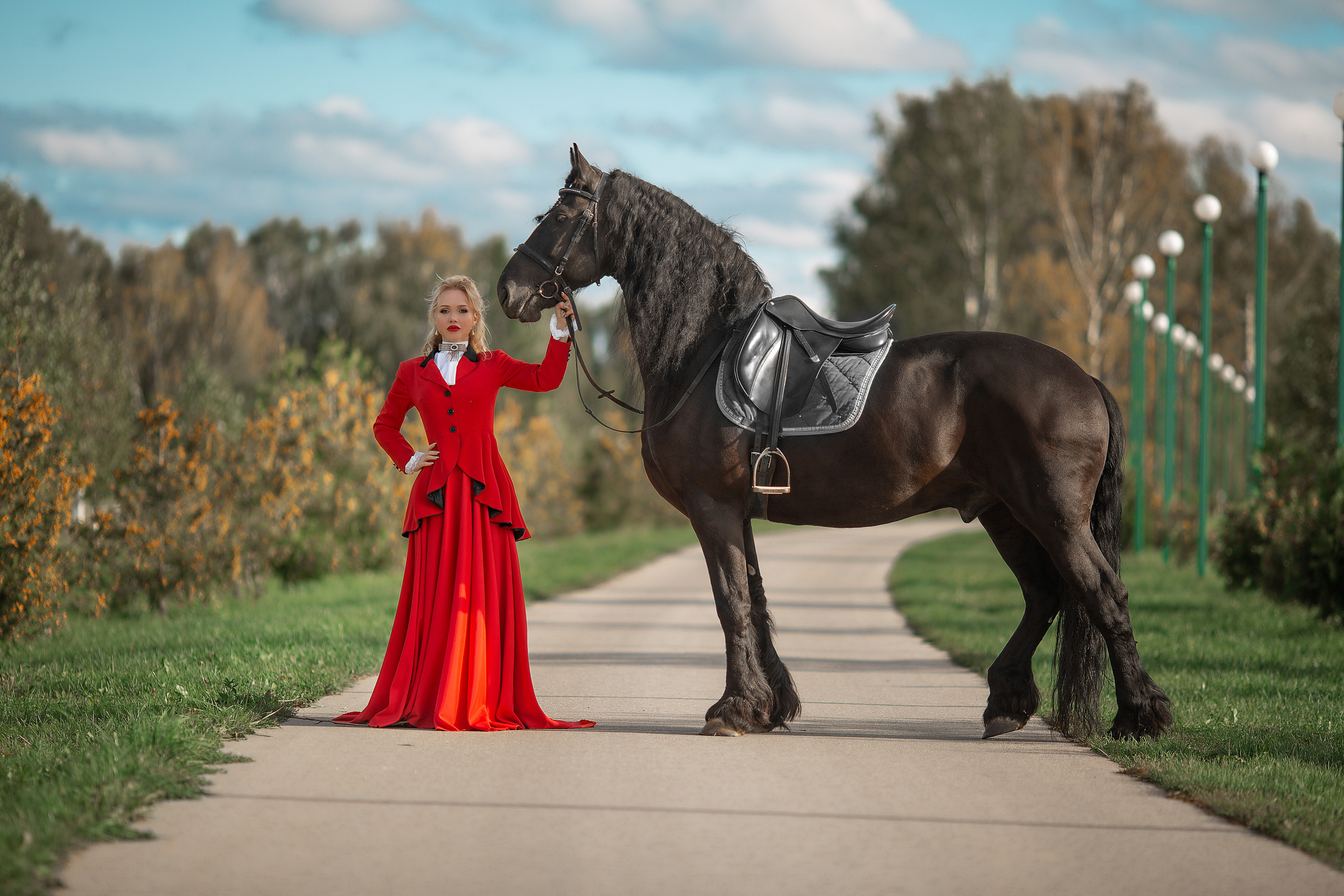 Софья и Доминик (КСК «Курцево»). Фотосессия с лошадьми в Нижнем Новгороде