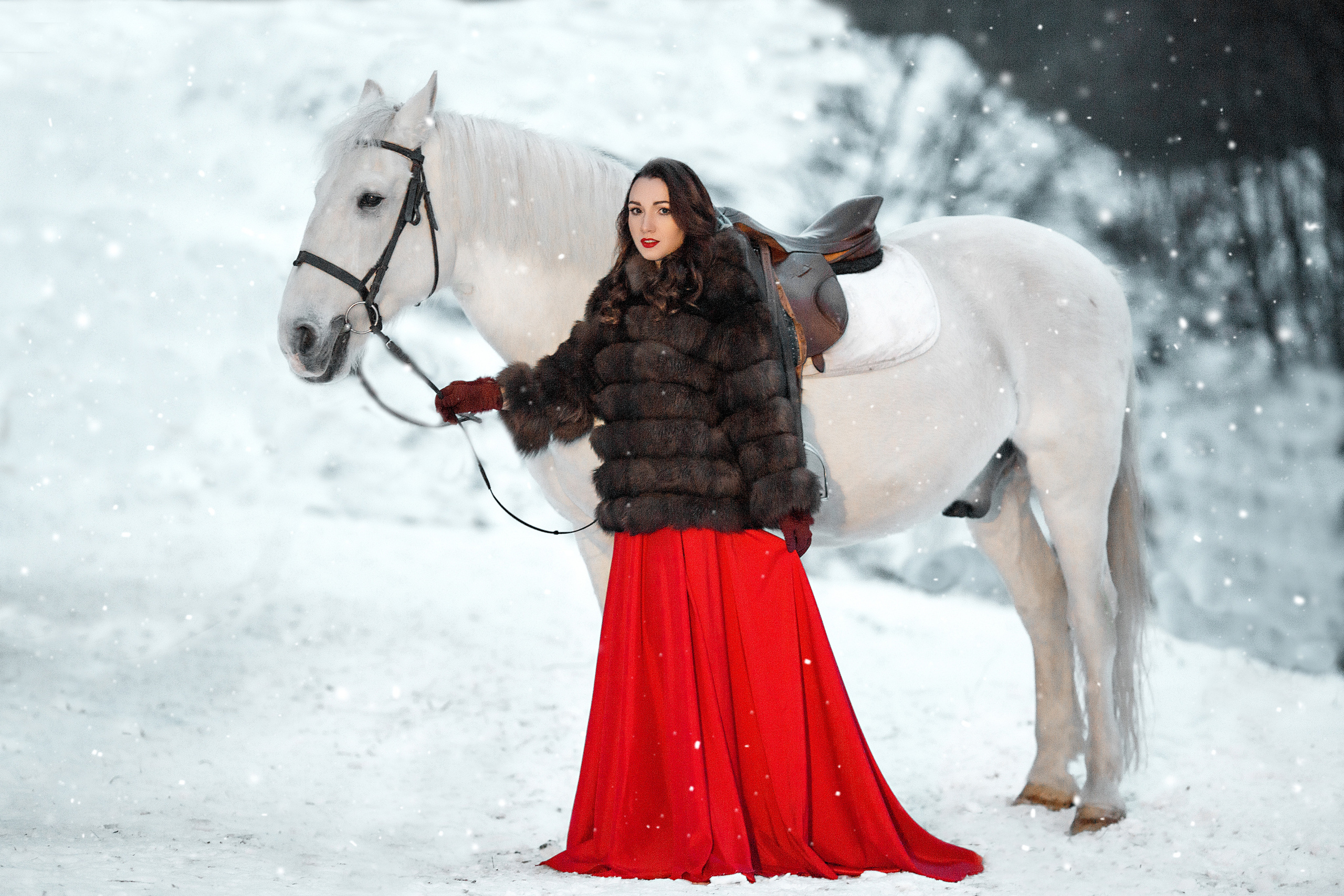 Татьяна и Воробей (фотодень 27.11.21). Фотосессия с лошадьми в Нижнем Новгороде