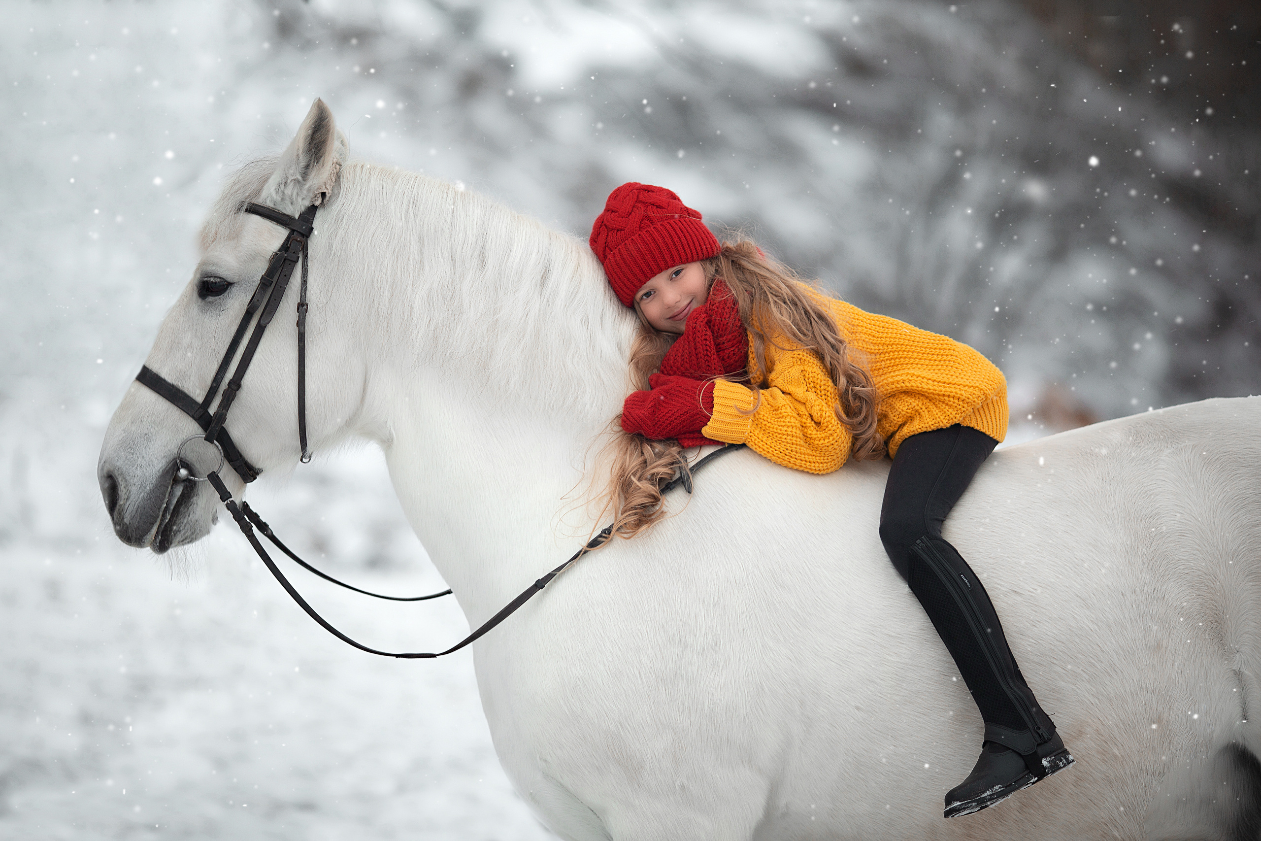 Ева и Воробушек. Фотосессия с лошадьми в Нижнем Новгороде