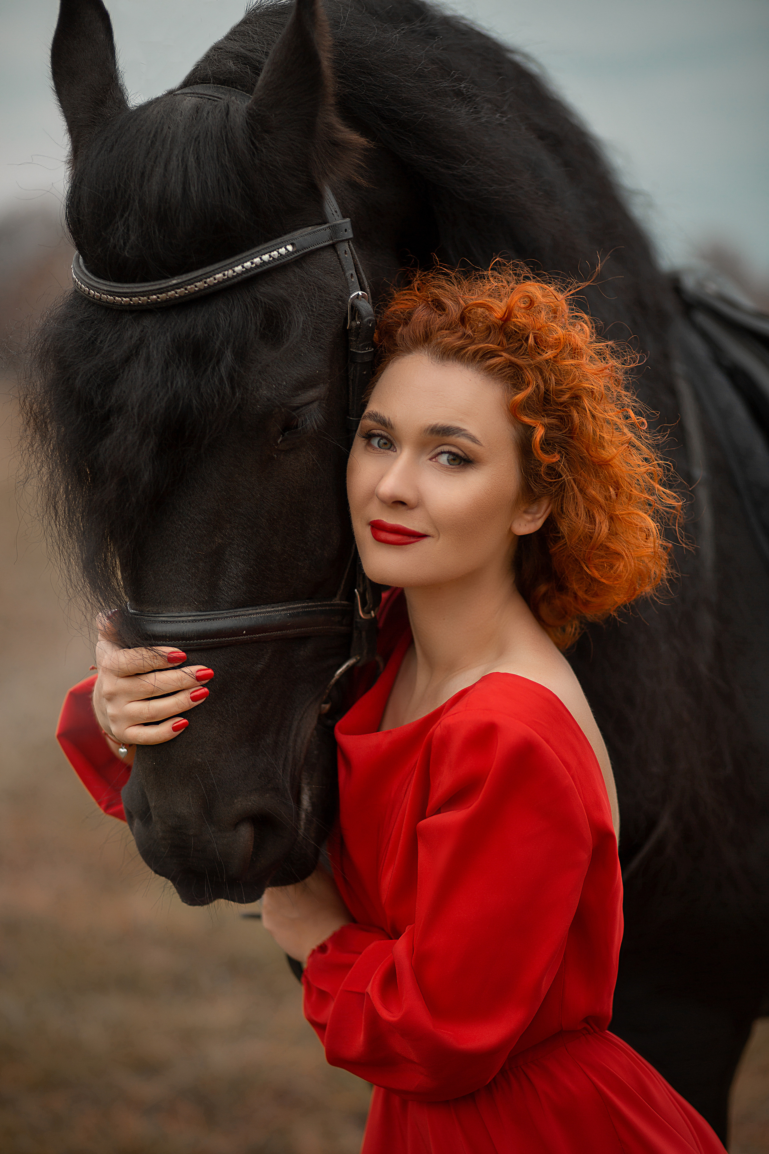 Елена и Доминик (КСК «Курцево»). Фотосессия с лошадьми в Нижнем Новгороде