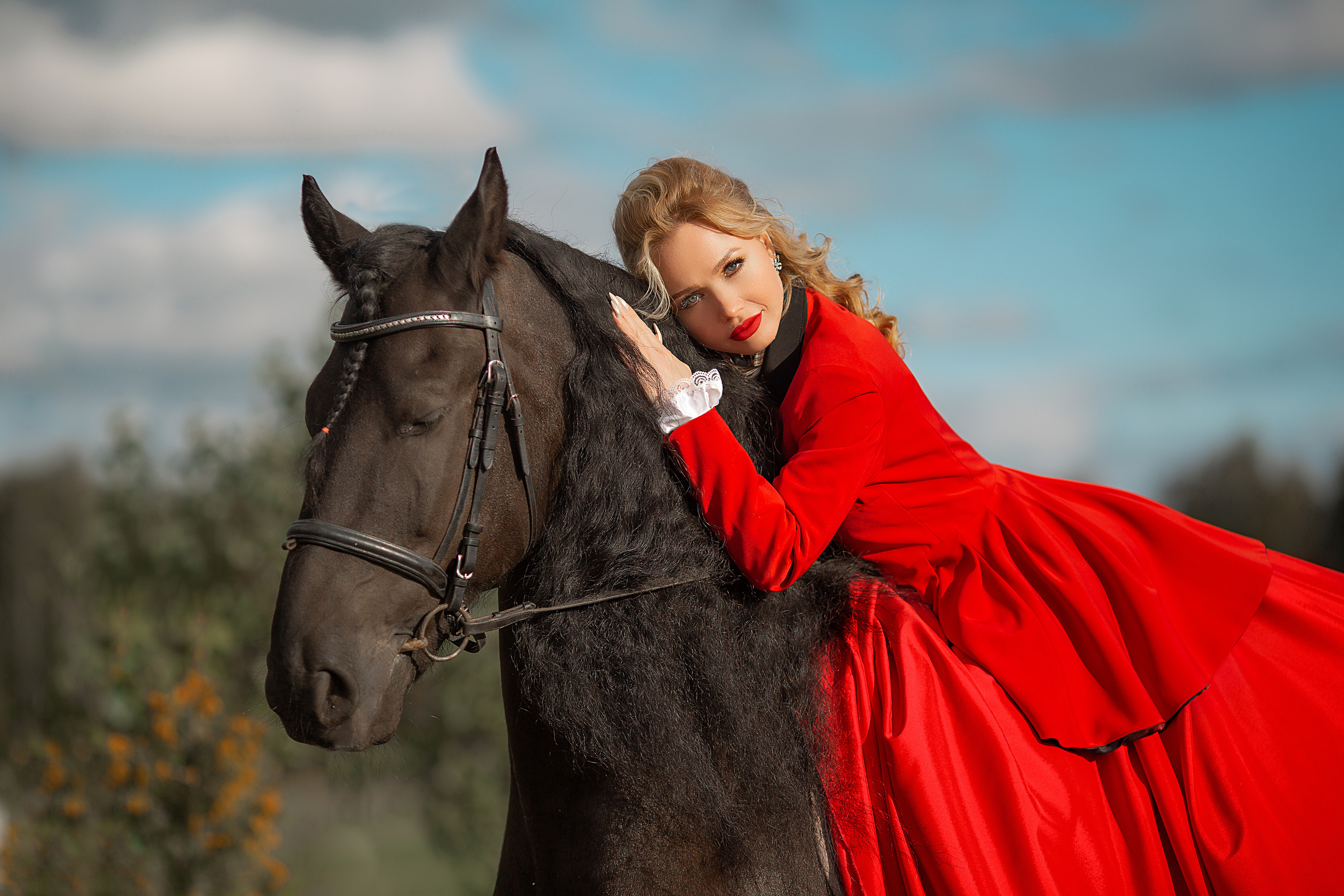 Софья и Доминик (КСК «Курцево»). Фотосессия с лошадьми в Нижнем Новгороде