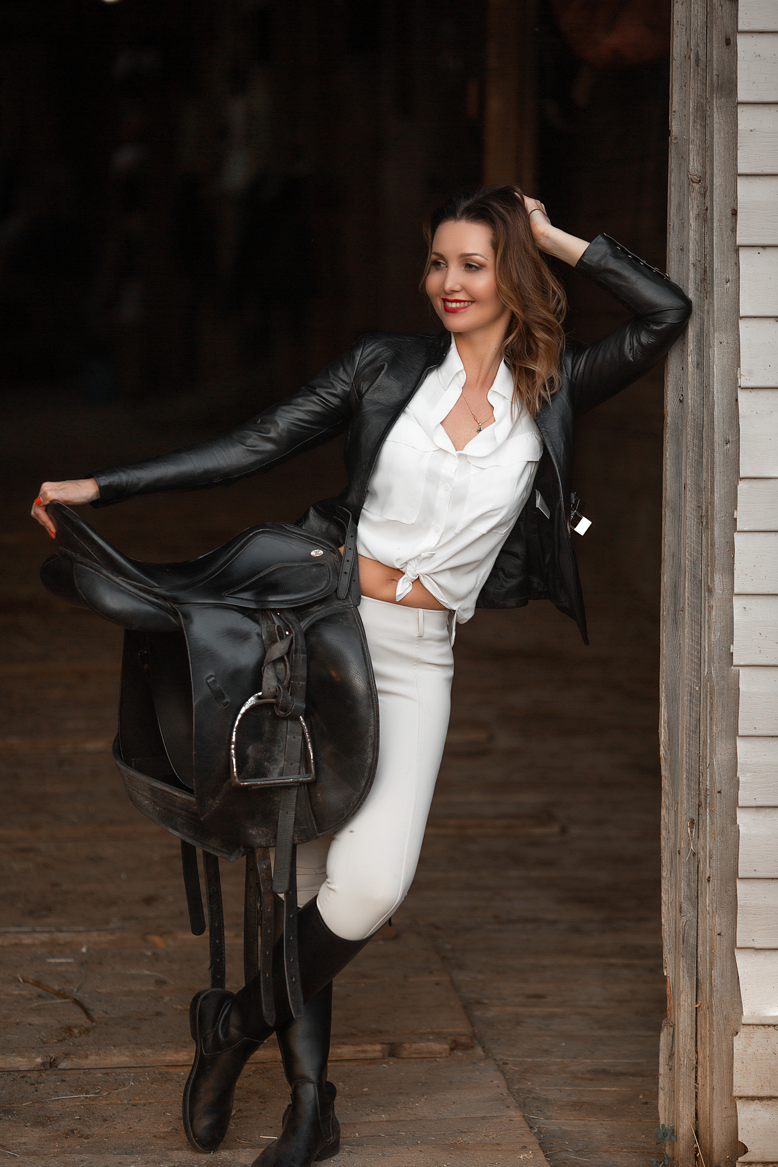 Фотосессия Натальи и Монетки. Фотосессия с лошадьми в Нижнем Новгороде