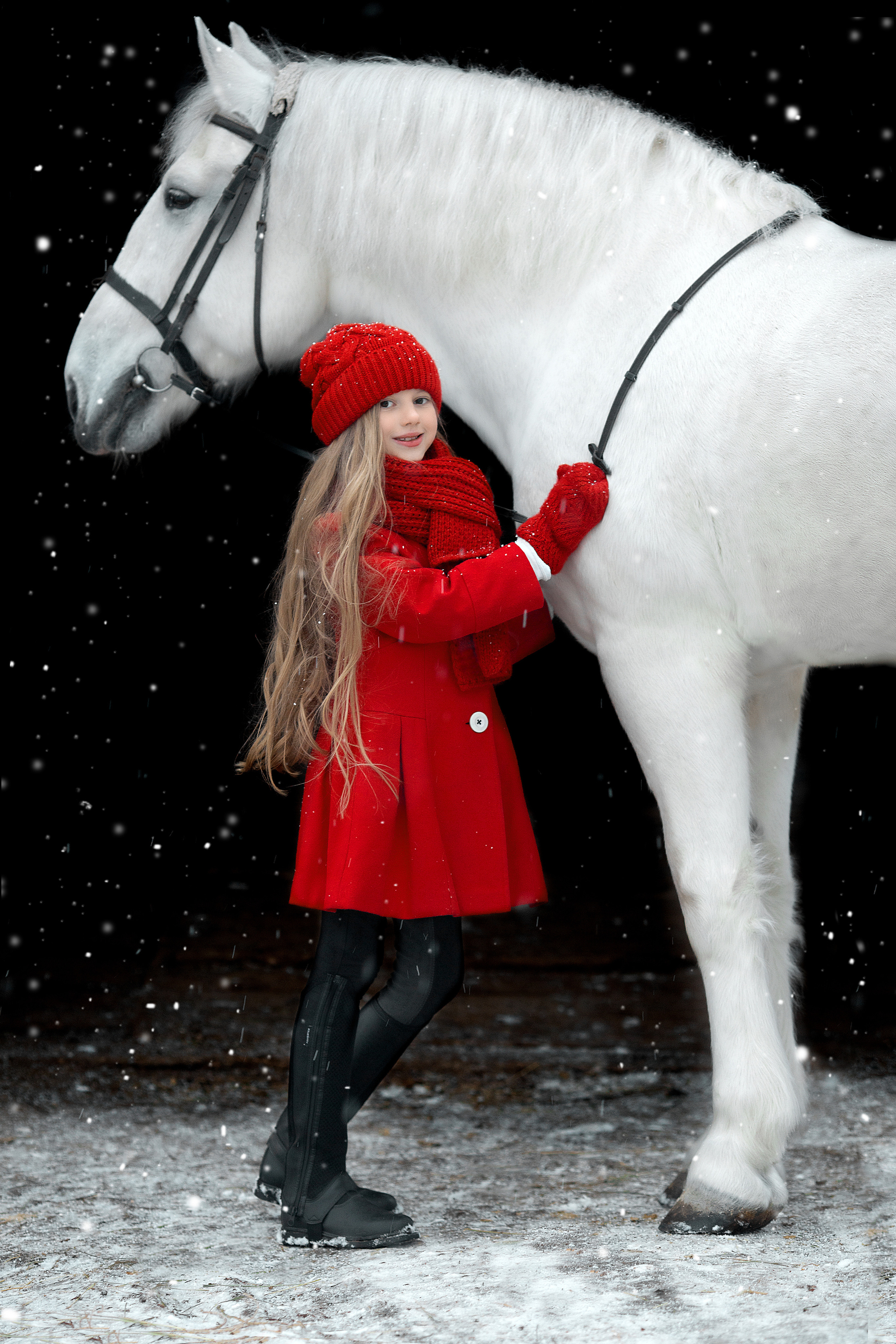 Ева и Воробушек. Фотосессия с лошадьми в Нижнем Новгороде