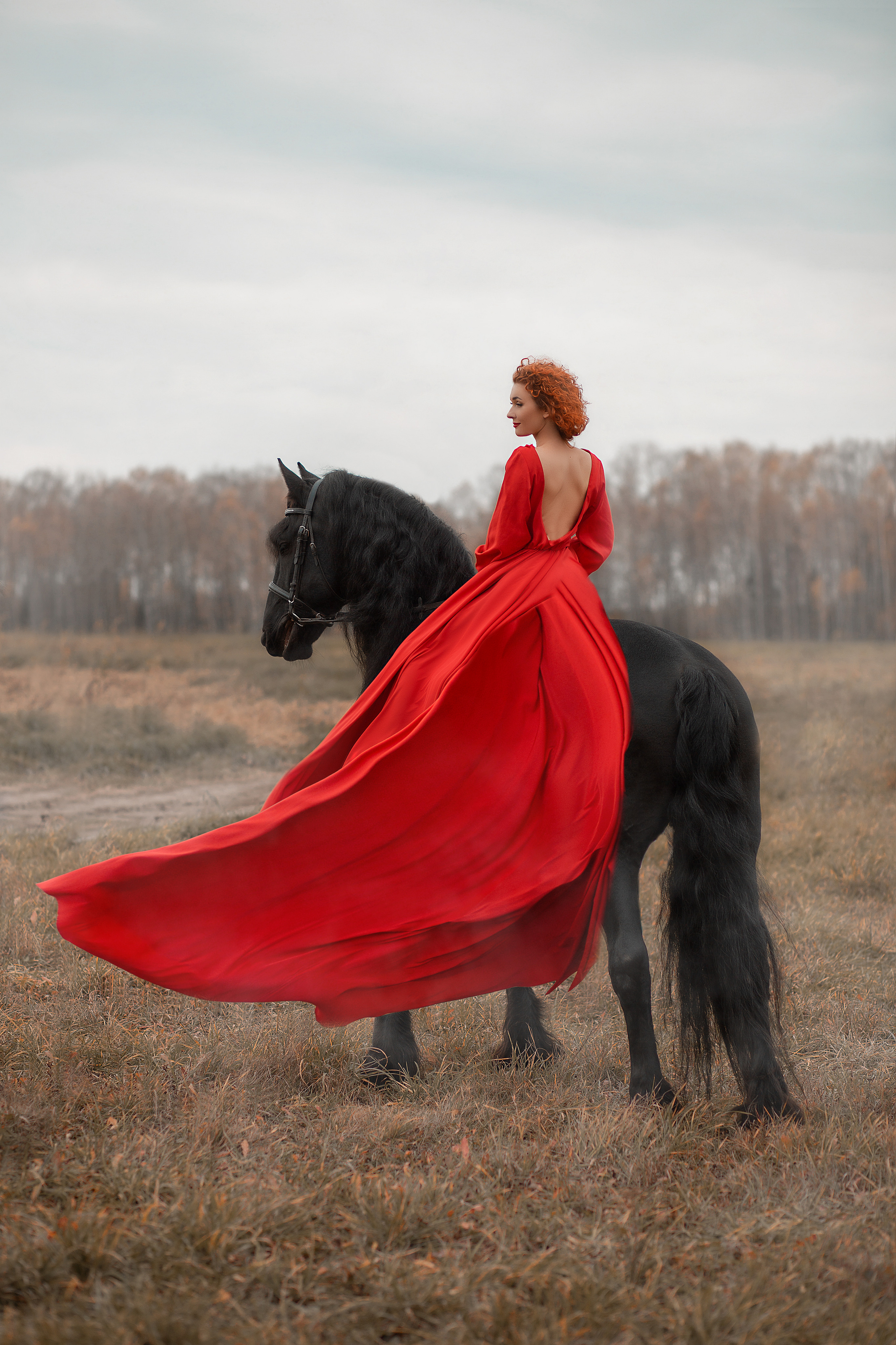 Елена и Доминик (КСК «Курцево»). Фотосессия с лошадьми в Нижнем Новгороде