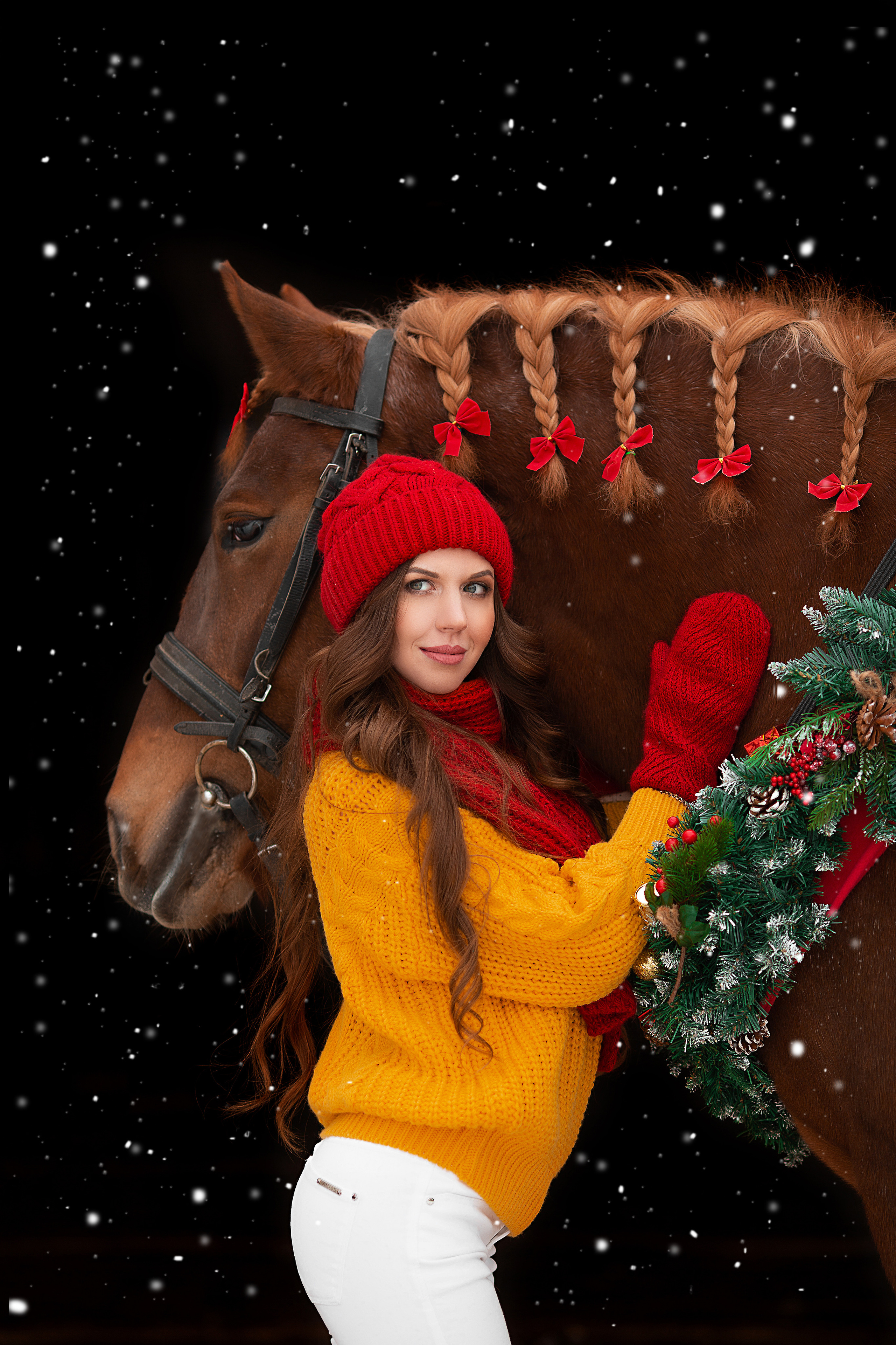 Ира и Радуга фотодень 27.11. Фотосессия с лошадьми в Нижнем Новгороде