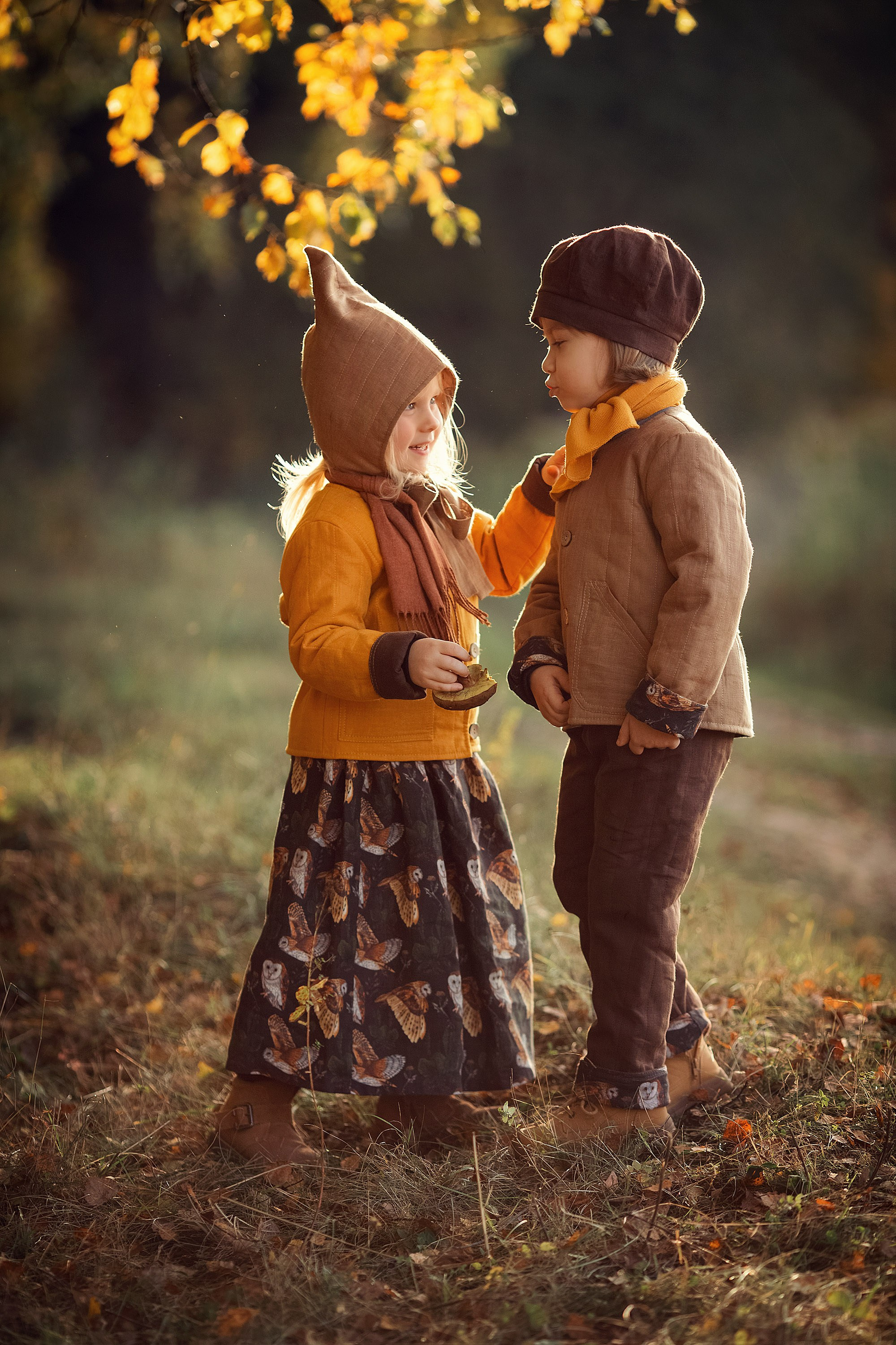 Детская стилизованная история золотой осенью. Tatyana Nadezhdina Family photographer