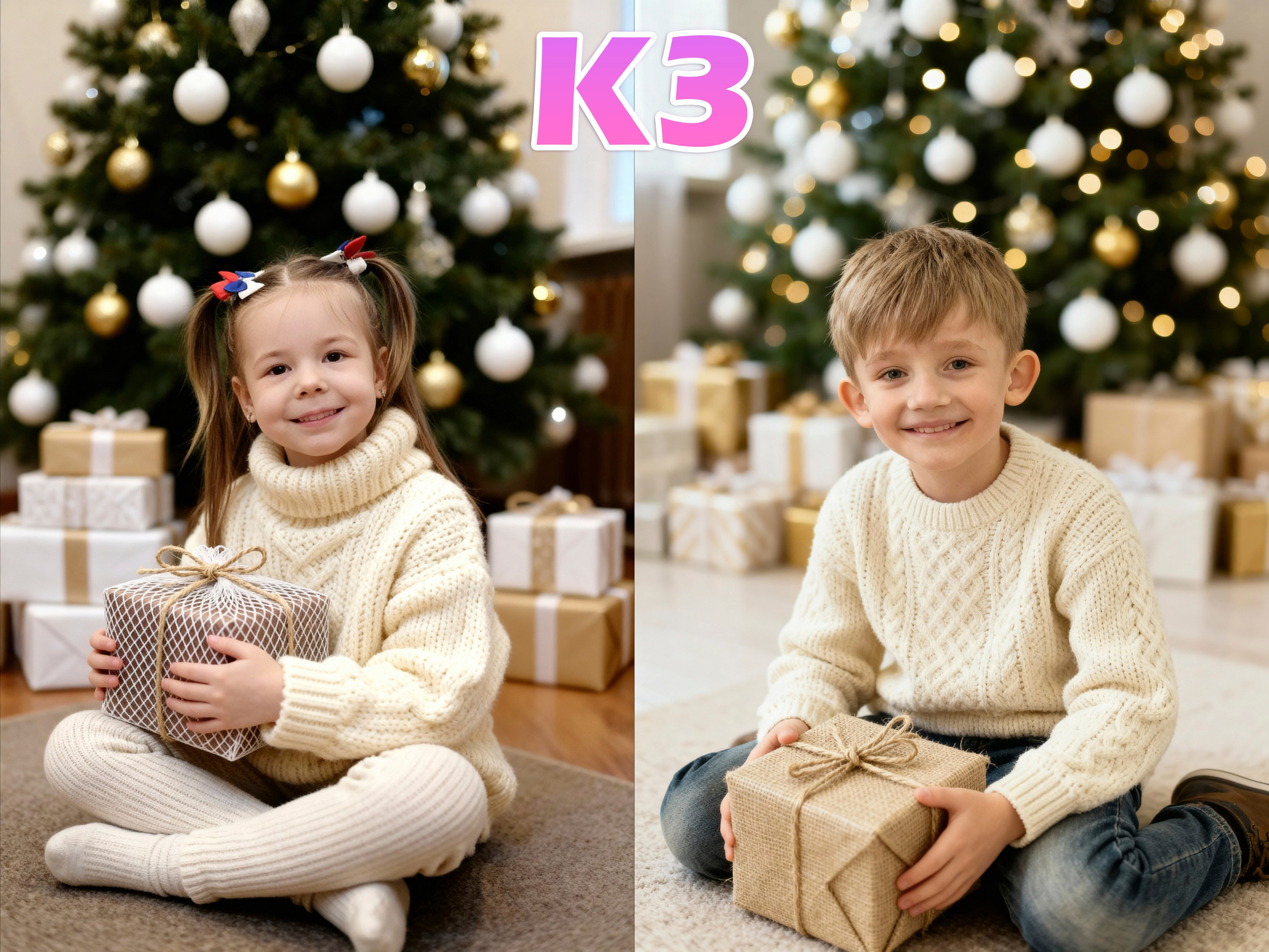 🤖 Нейросети + Фотография = Идеальная новогодняя открытка. Детский фотограф Максим Потанин в Ижевске и Набережных Челнах