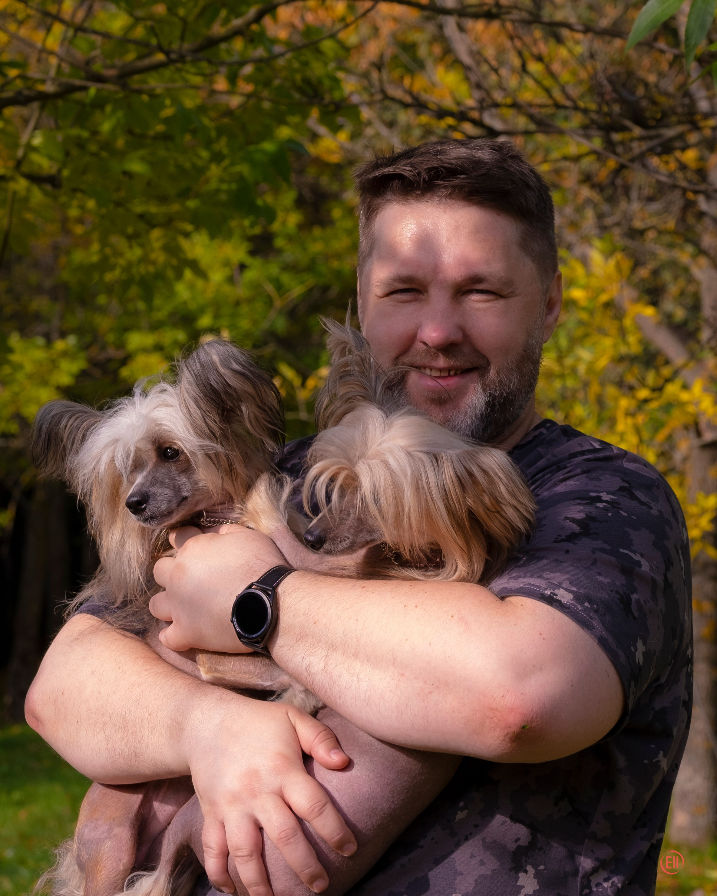 On a walk. Chinese Crested Dog Kennel Poale Ell