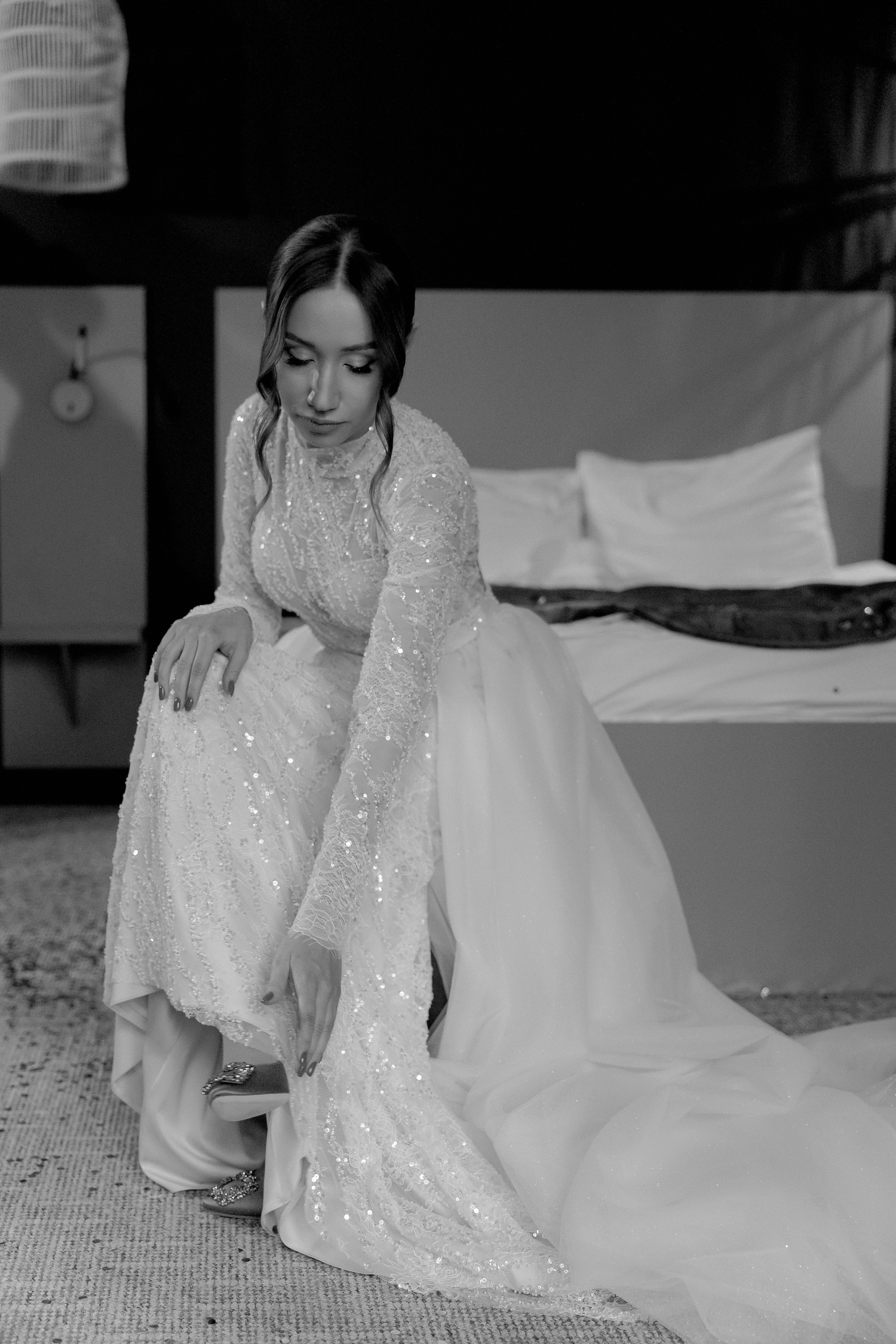 портрет невесты перед церемонией