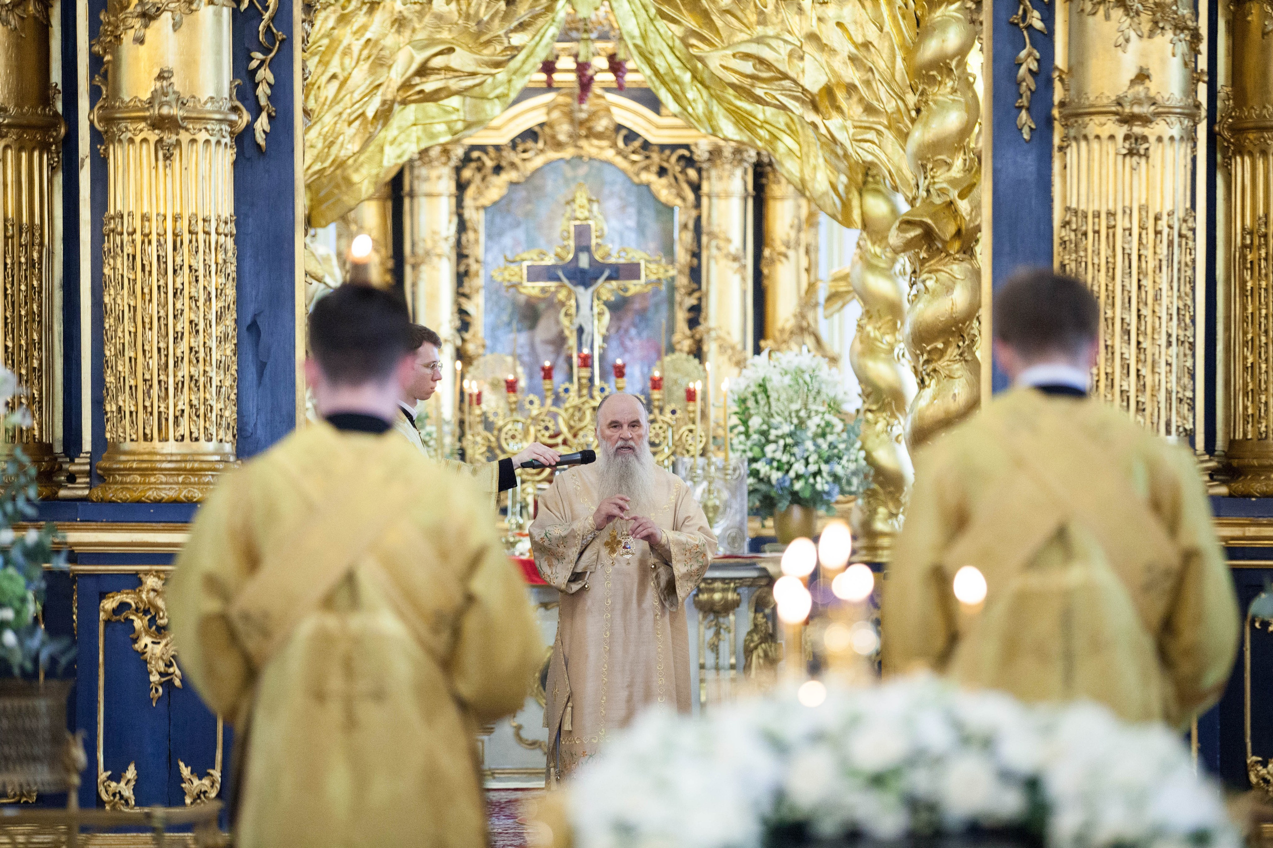МИТРОПОЛИТ ВАРСОНОФИЙ СОВЕРШИЛ БОЖЕСТВЕННУЮ ЛИТУРГИЮ В НИКОЛО-БОГОЯВЛЕНСКОМ СОБОРЕ. НИКОЛО-БОГОЯВЛЕНСКИЙ МОРСКОЙ СОБОР