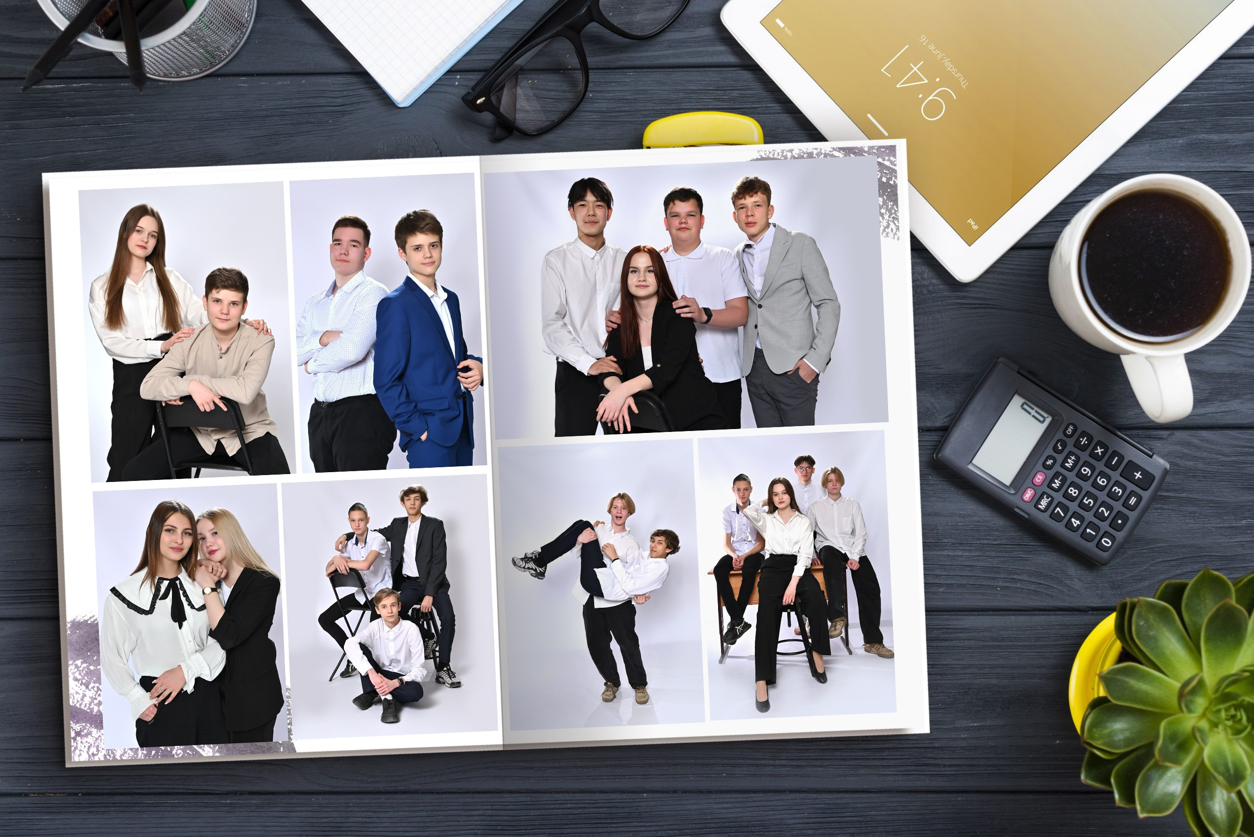 Штрихи — 5 разворотов. Надежда Хабарина школьный и детский фотограф в Самаре АЛЬБОМЫ от 1700р