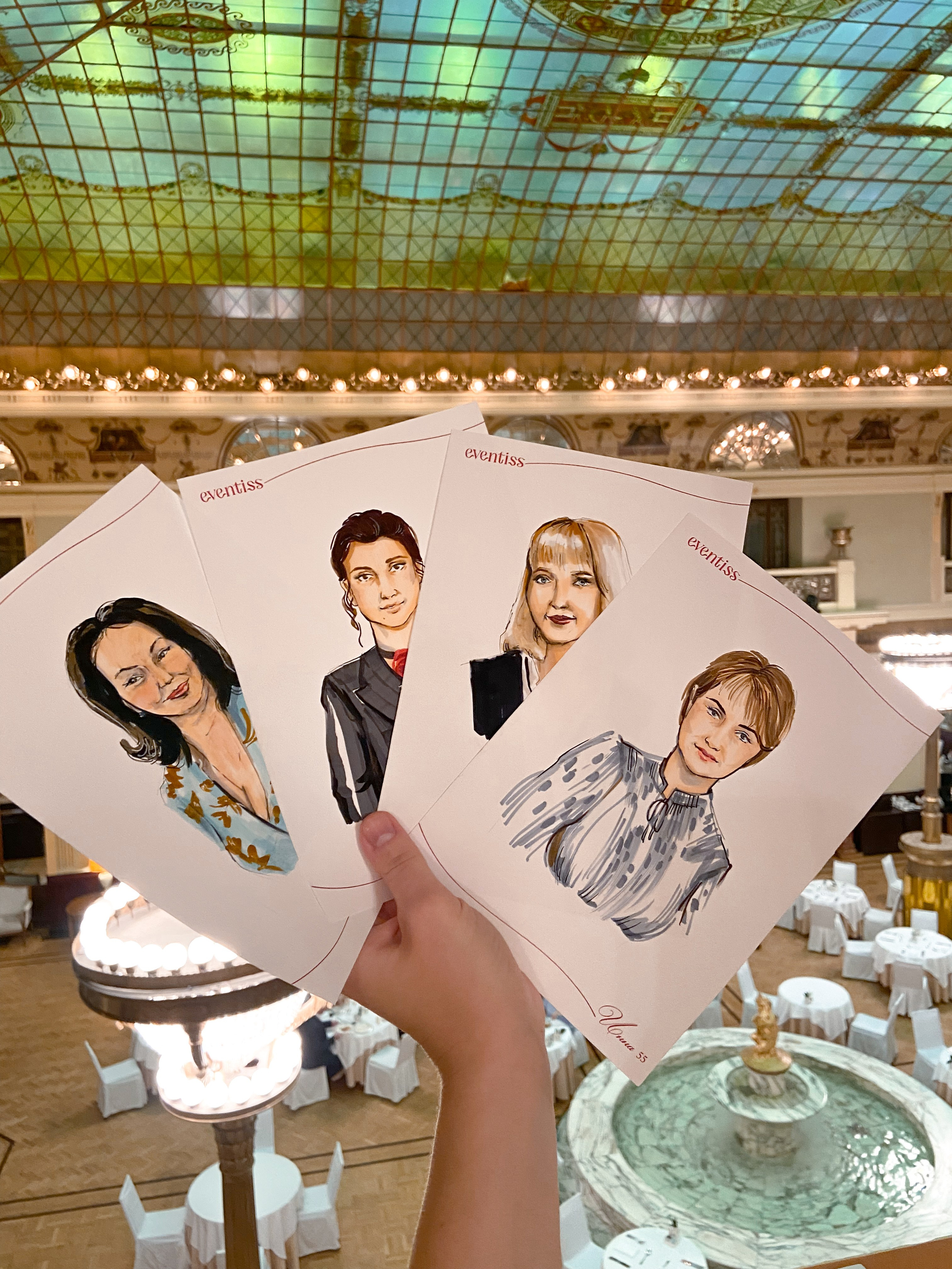 Рисунки и быстрые портретные скетчи за 15 мин вас ваших гостей. Eventiss art agency| Художники и арт-услуги на мероприятие Москва и МО