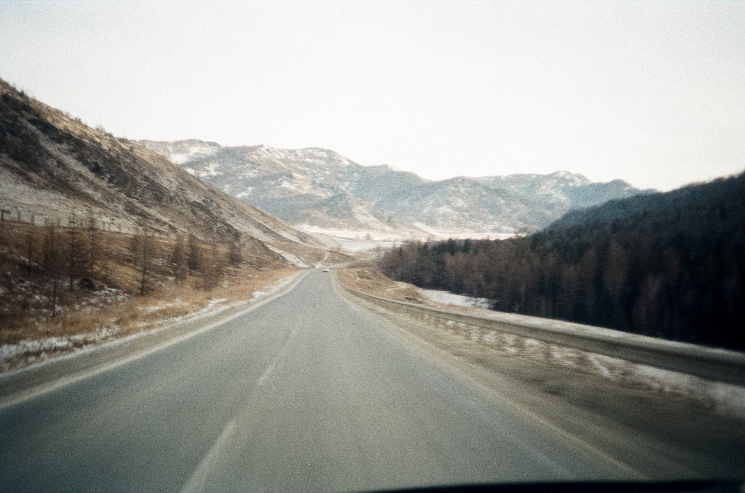 Семинский перевал, дорога из Land Cruser / 19 декабря 2023 года (-18℃)