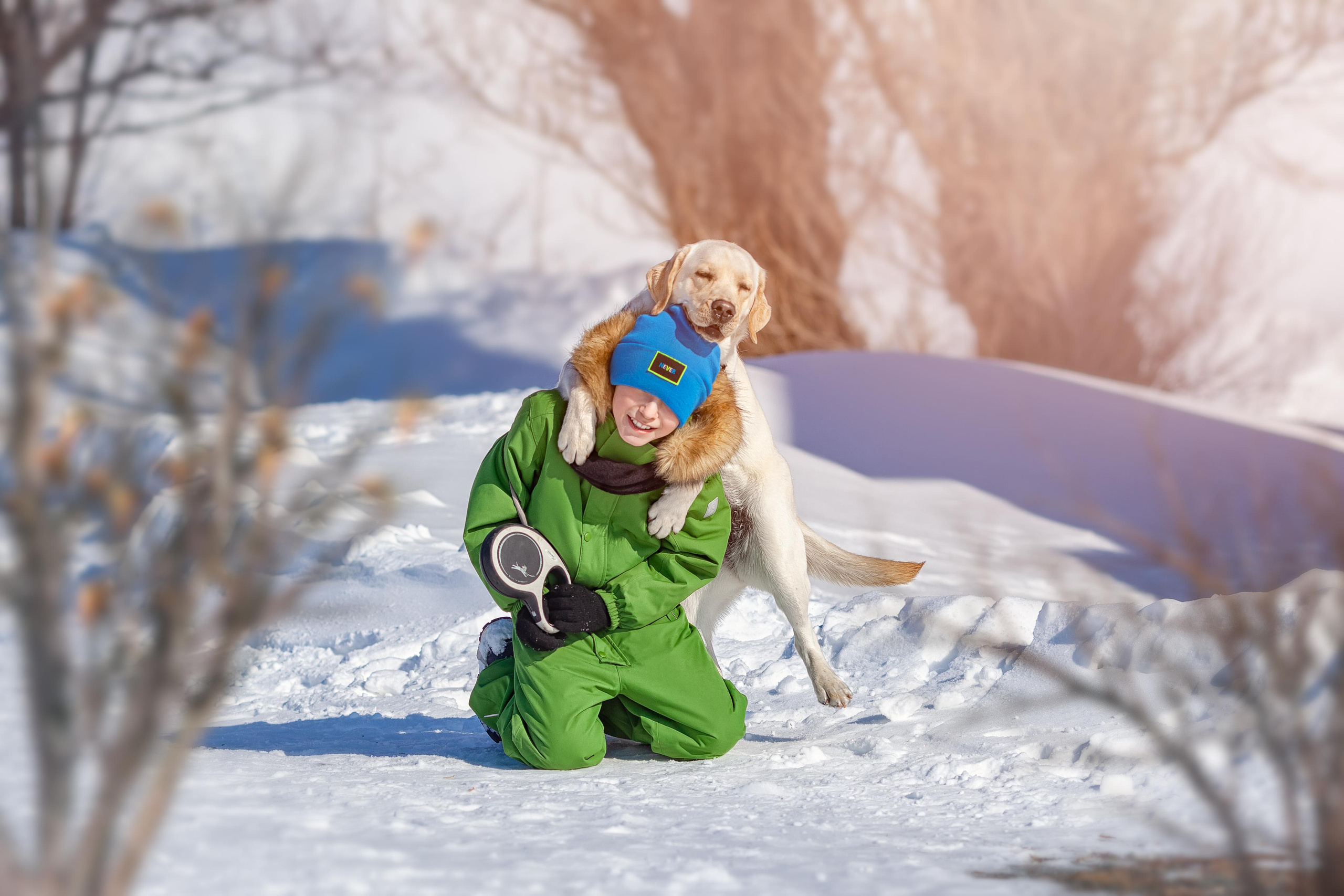 Зимняя прогулка. Мария, Егор, Олег и Эва. Детский, семейный фотограф в Южно-Сахалинске, Невельске и Холмске