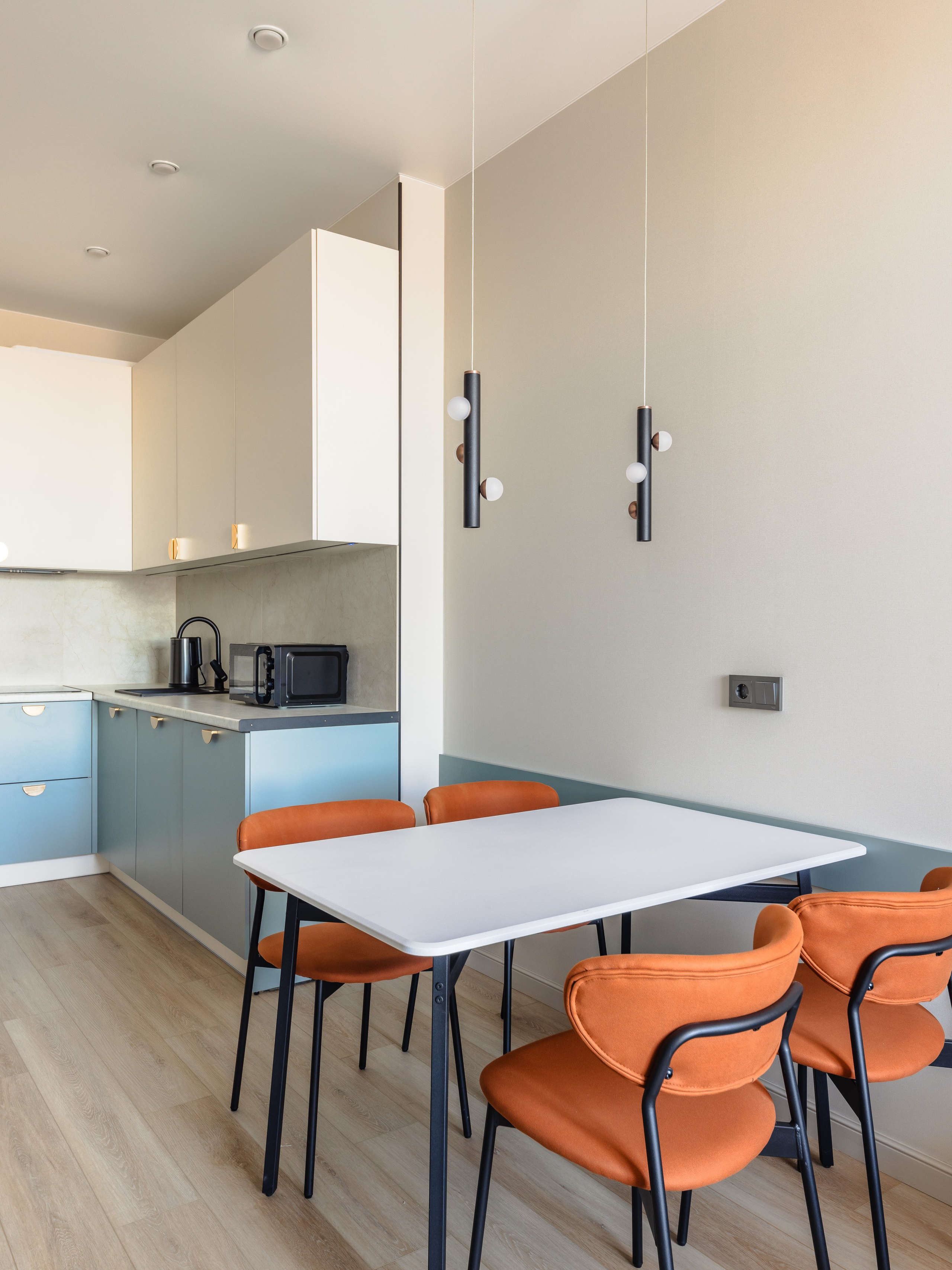 Кухня-гостиная 50 м² в ЖК Наследие на Марата — интерьерный дизайнер Ксения Новикова ksudsgn, проект для аренды в Санкт-Петербург