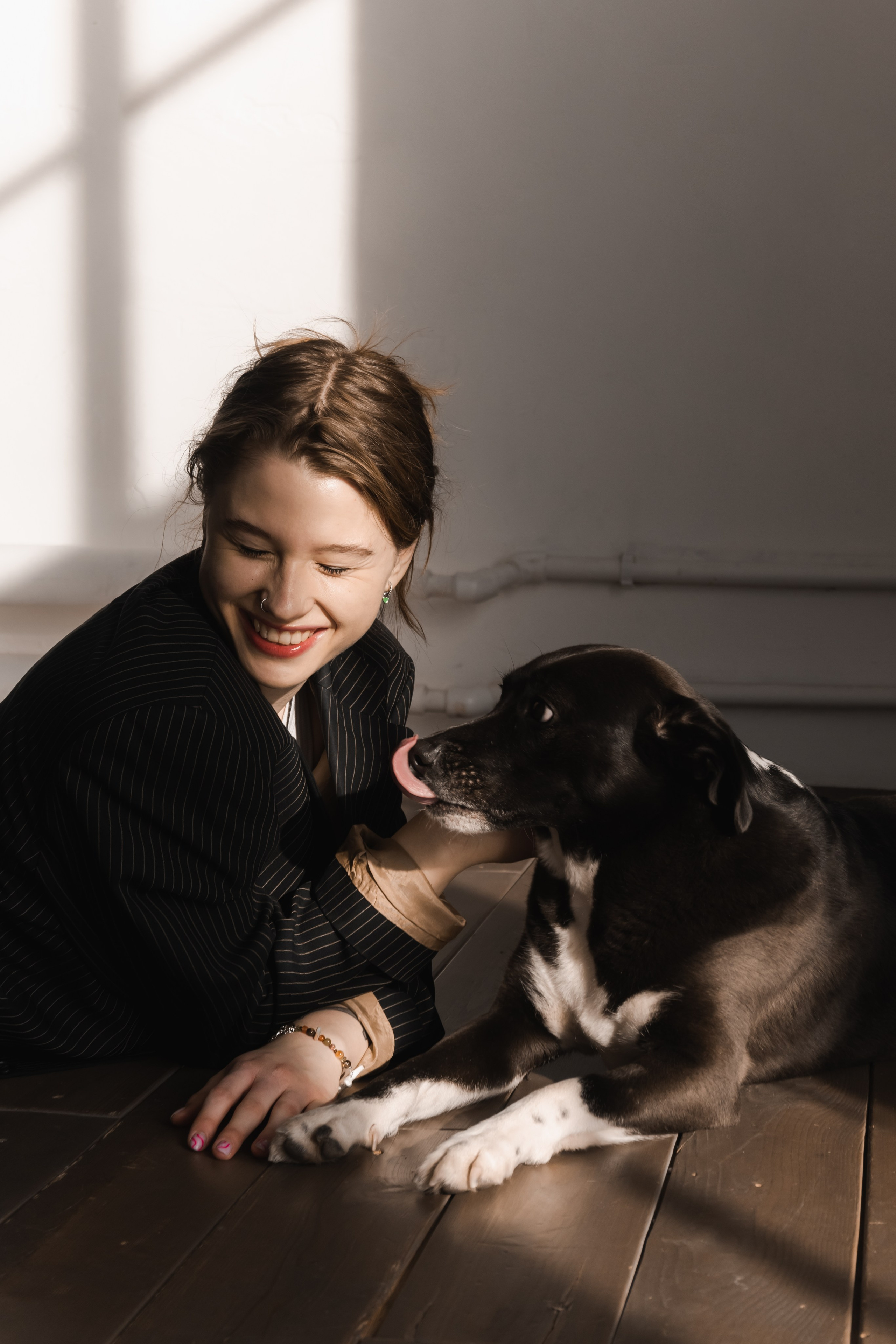 Фотосъемка Ангелины с питомцами. Портретный и репортажный фотограф в Санкт-Петербурге | Валерия Кайряк