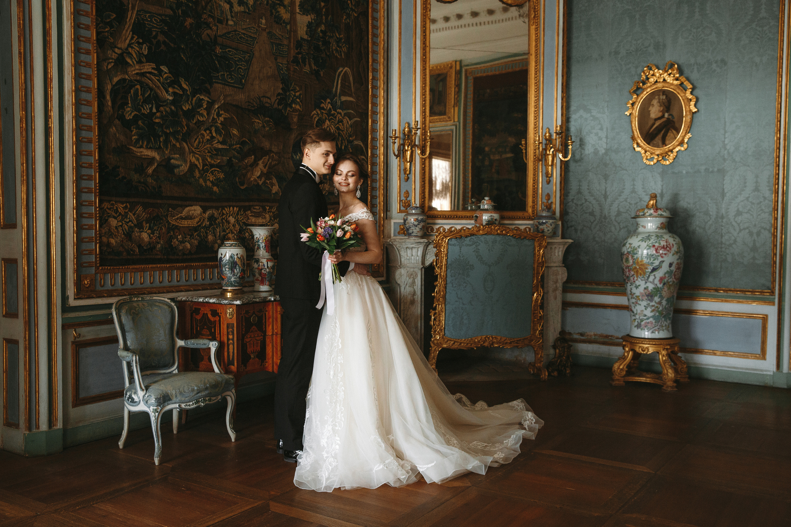 Свадебная фотосессия в Кусково, свадебный фотограф в Кусково