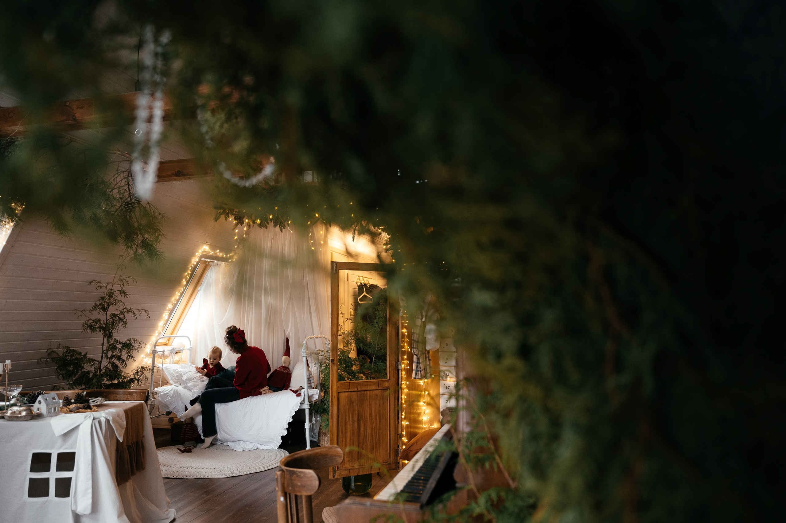 Семейная фотосессия в Домике Элли на новый год. Свадебный и семейный фотограф Виктория Носачёва. Щелково, Москва и МО
