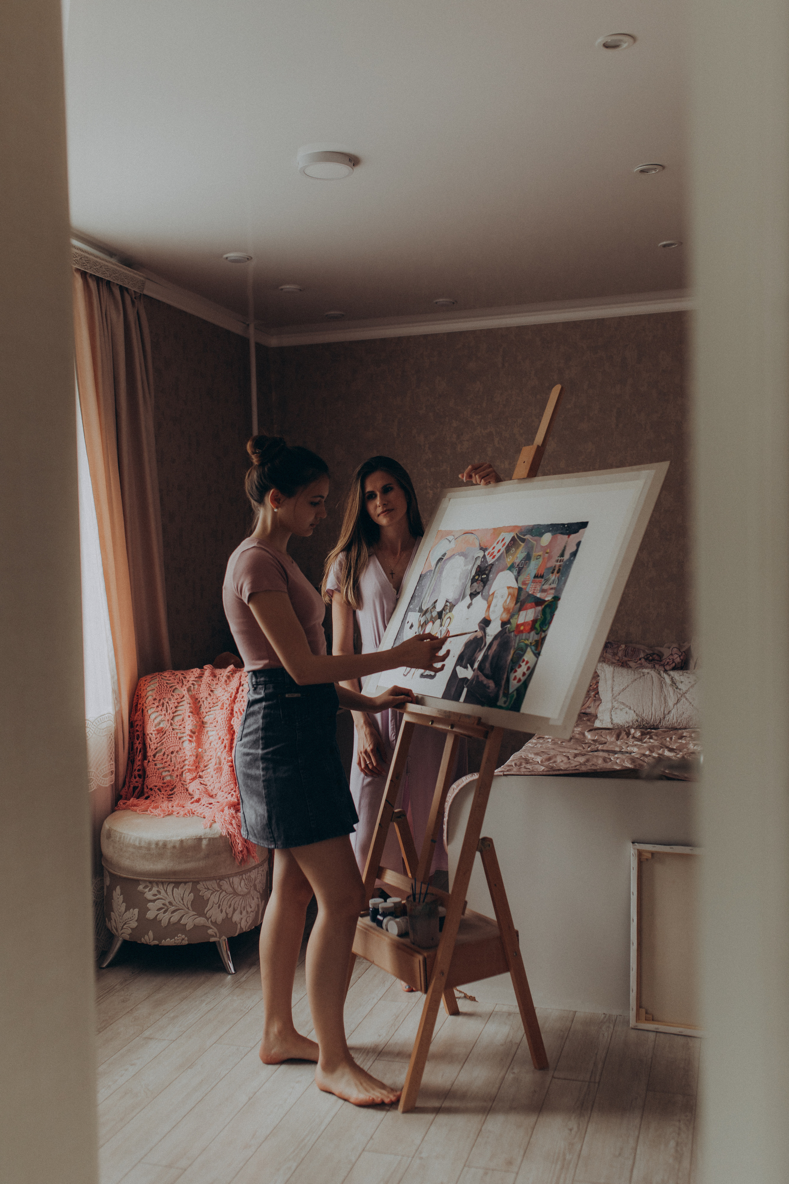 Домашняя съемка Аня и Кира. Фотограф новорожденных, детей и беременности г. Волгодонск Дарья Илькова