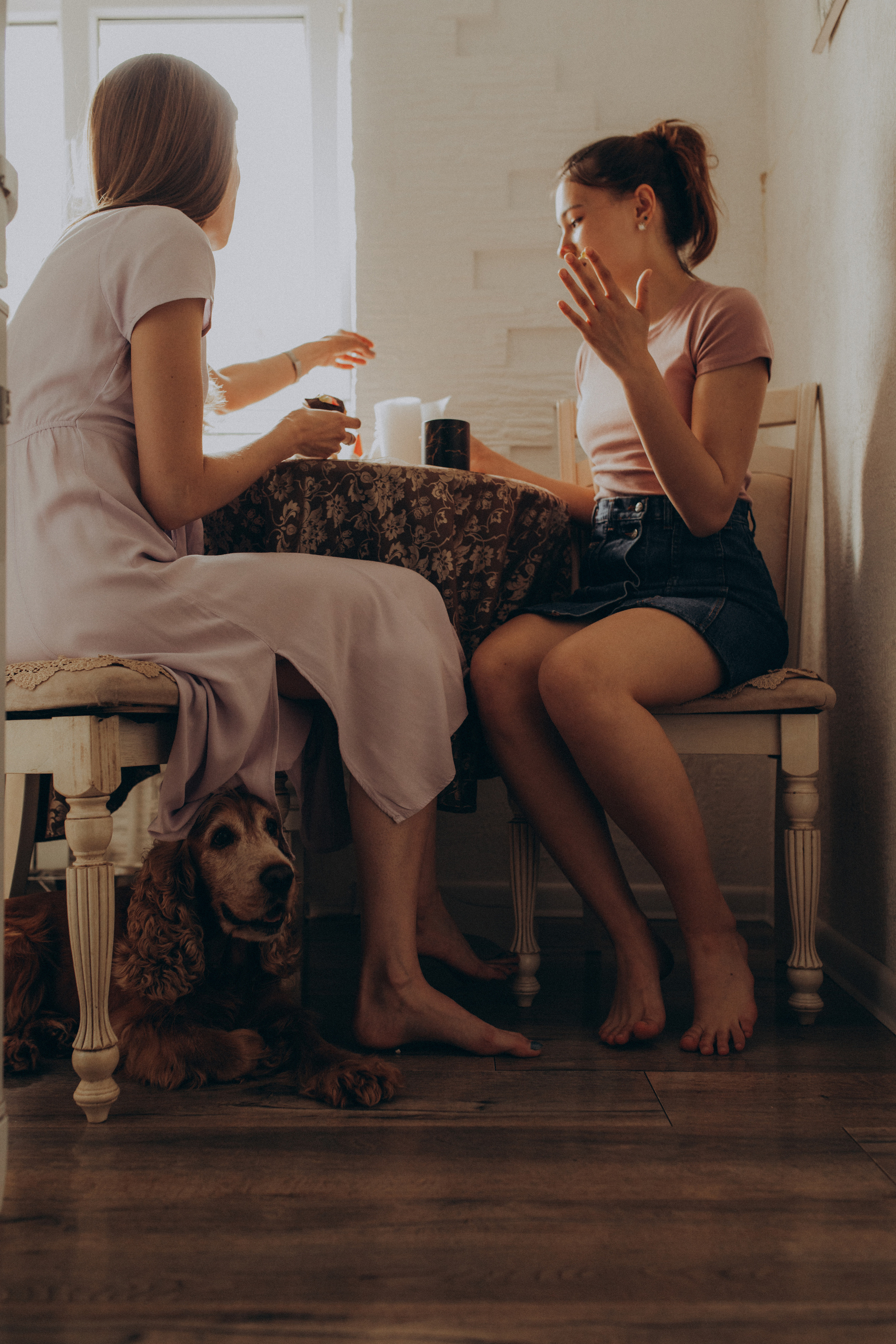 Домашняя съемка Аня и Кира. Фотограф новорожденных, детей и беременности г. Волгодонск Дарья Илькова