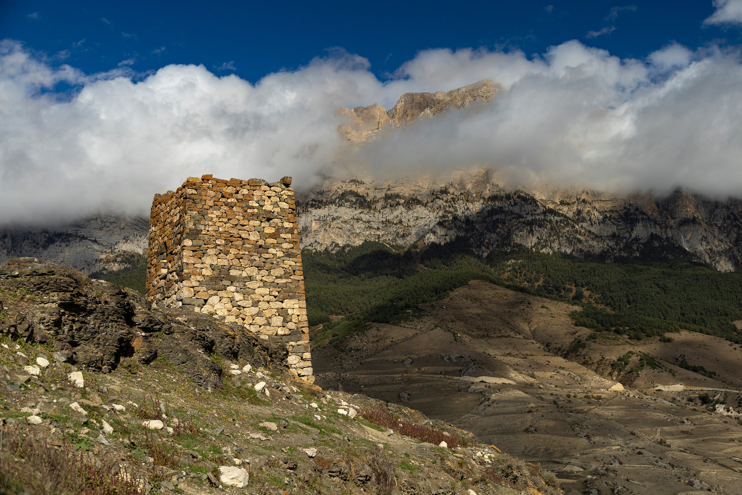 Башня в селении Верхний Мизур, Северная Осетия-Алания