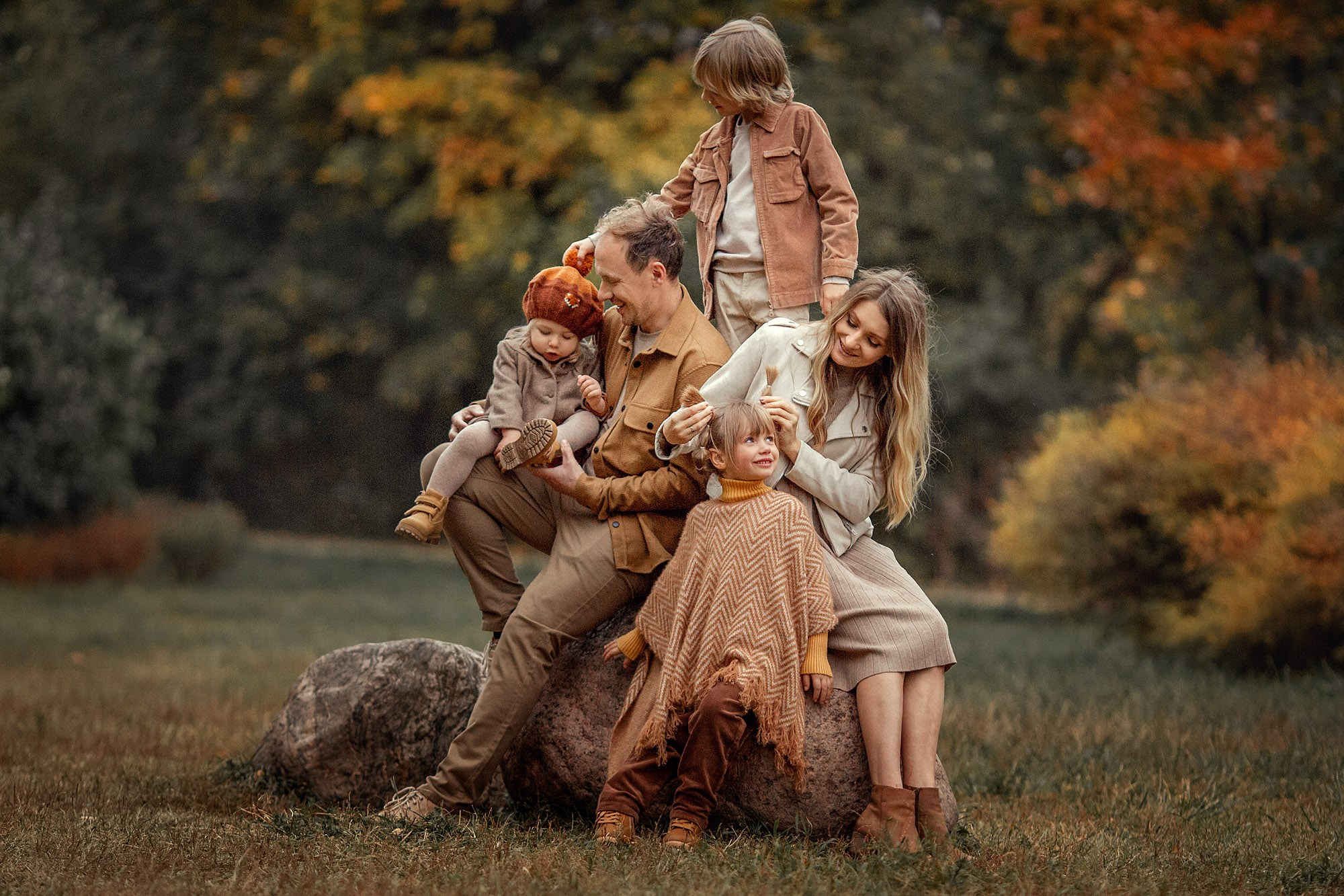 Веселая семейная Фотосессия в осеннем парке. Семейный фотограф Татьяна Надеждина | Москва, Московская область, Ярославль