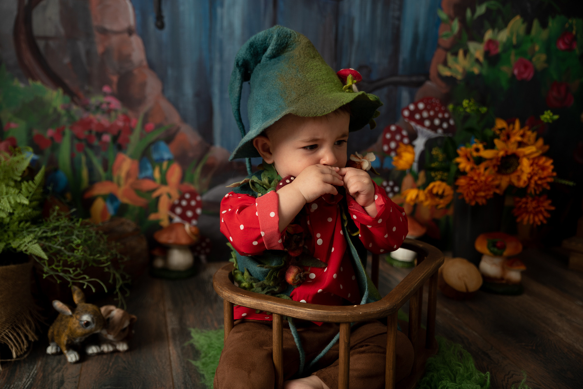 Проект «Лесная сказка» малыш Святослав 1,1 годик. Фотограф новорожденных в Нижневартовске Лара Курдюкова