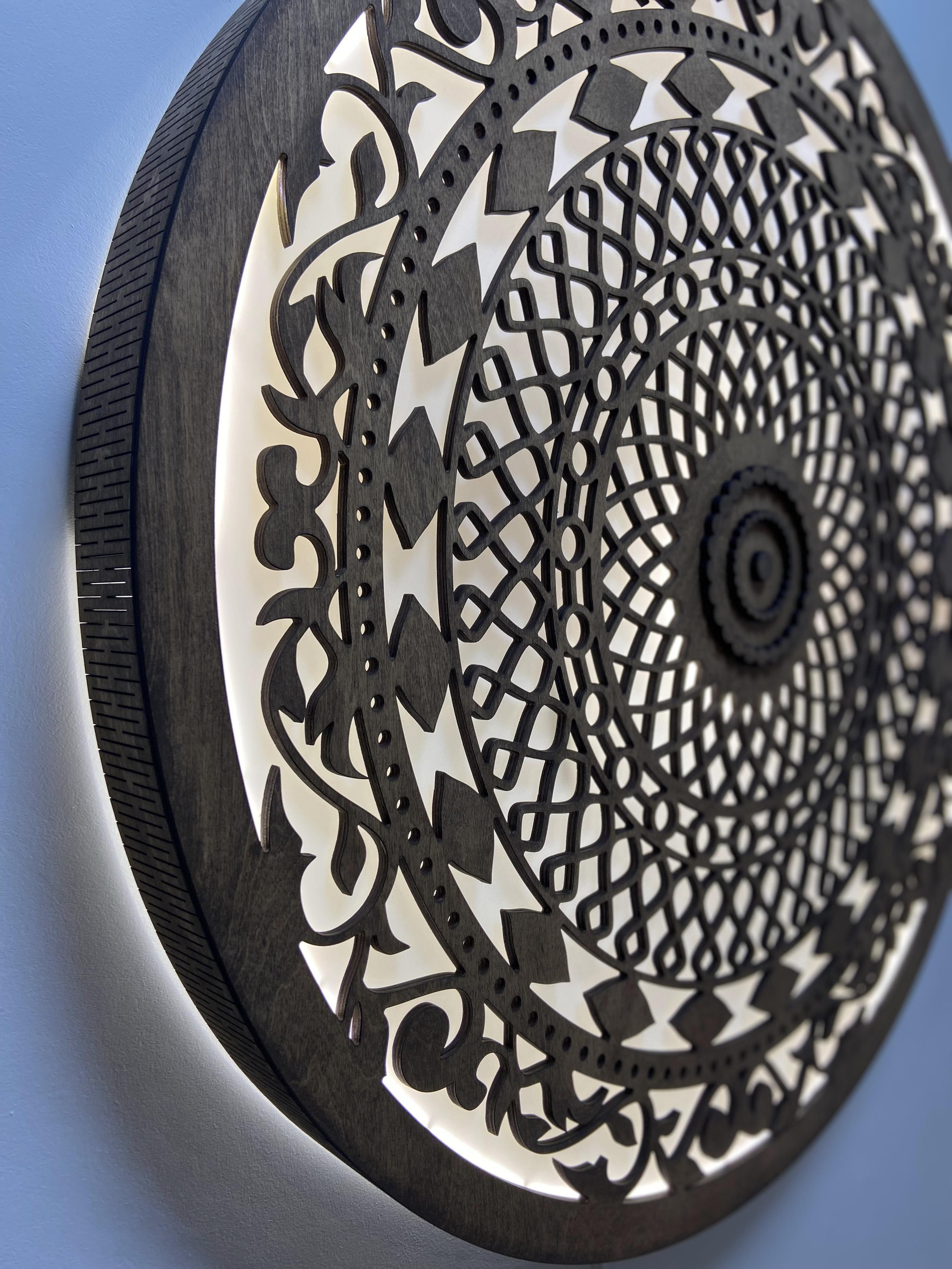 Настенный светильник мандала. Арт-объекты для стен. Авторские картины, панно, часы и портреты по фото