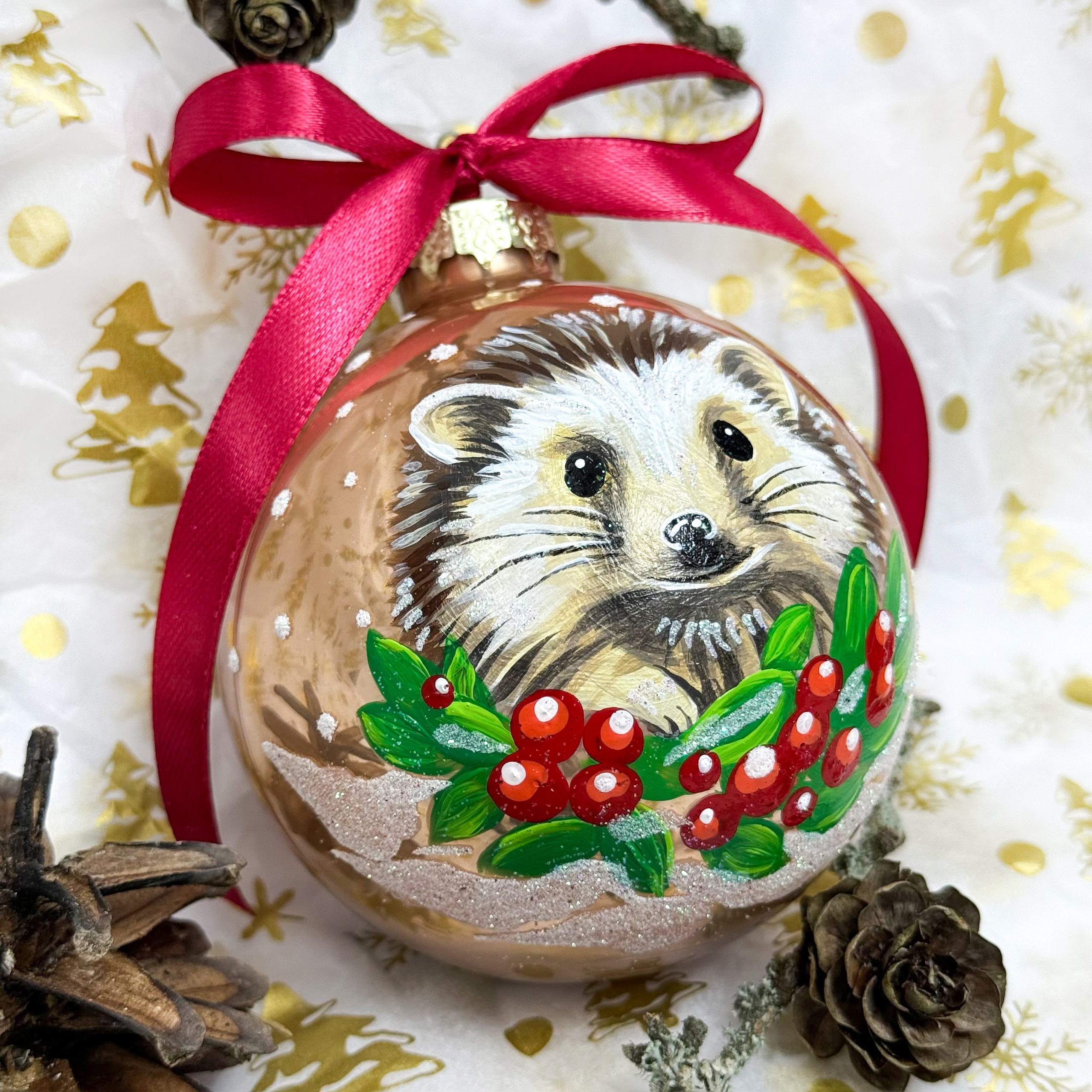 Елочный шар с росписью-Ваш лучший подарок на Новый Год. Арт-вечеринки и мастер-классы в Москве для взрослых и детей