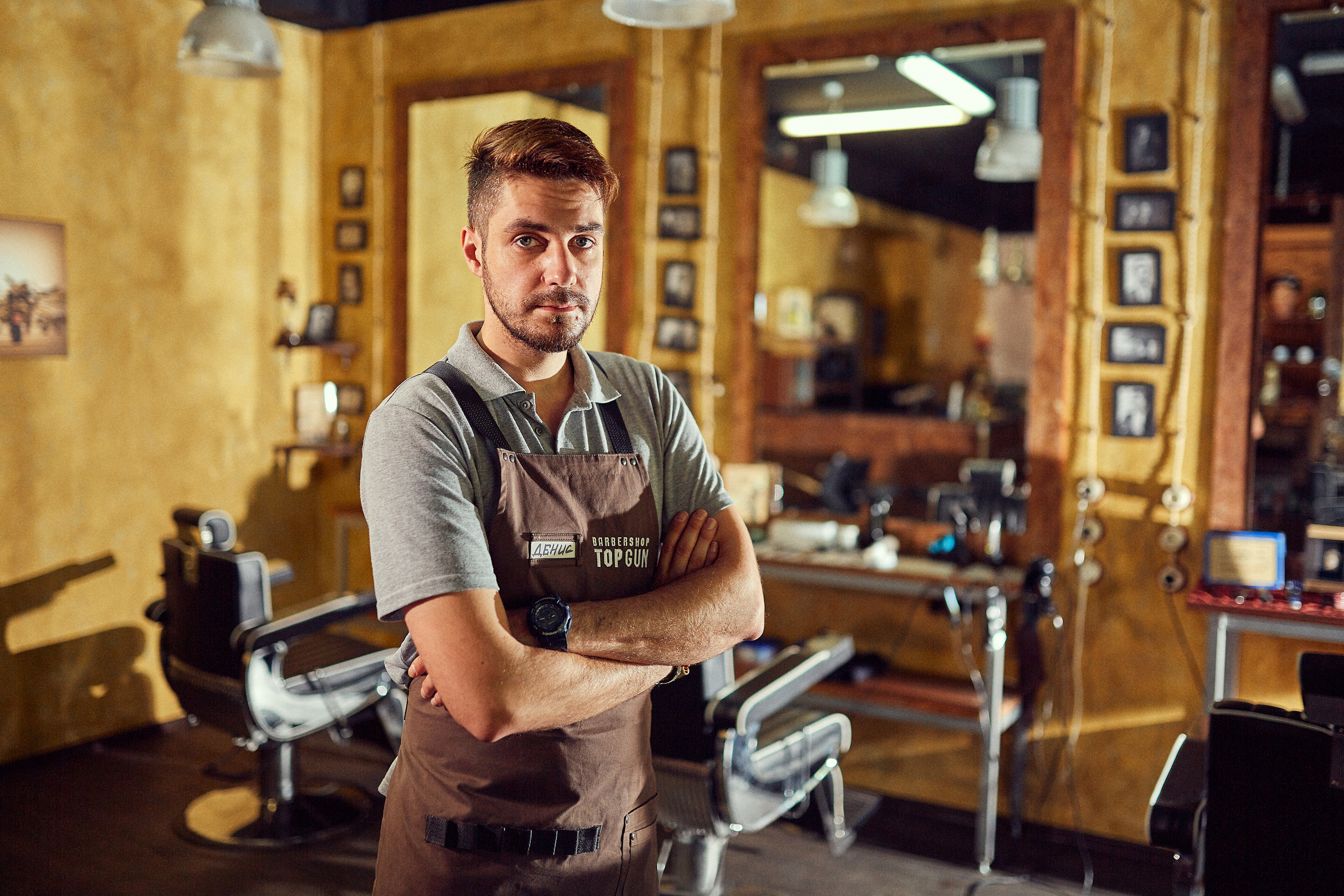 Съёмка в барбершопе. Антон Артюшин, портретный фотограф. Москва