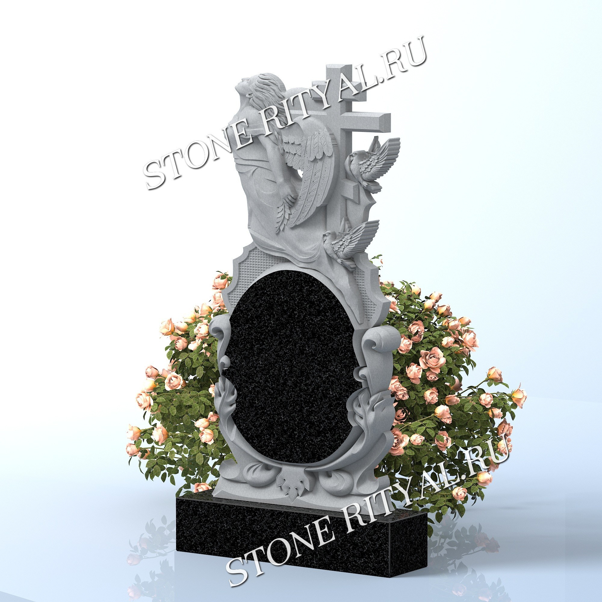 Вертикальные памятники фигурные. Изготовление и установка памятников в Москве и МО