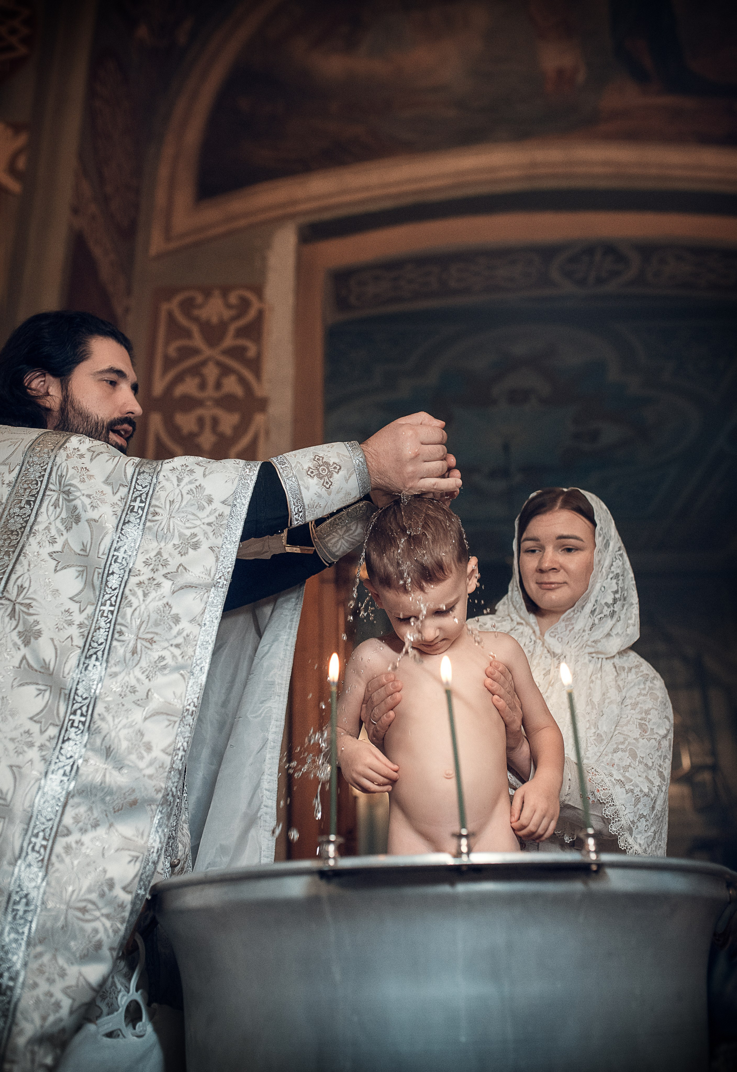 Крещение Ивана в храме Живоначальной Троицы в Болтино