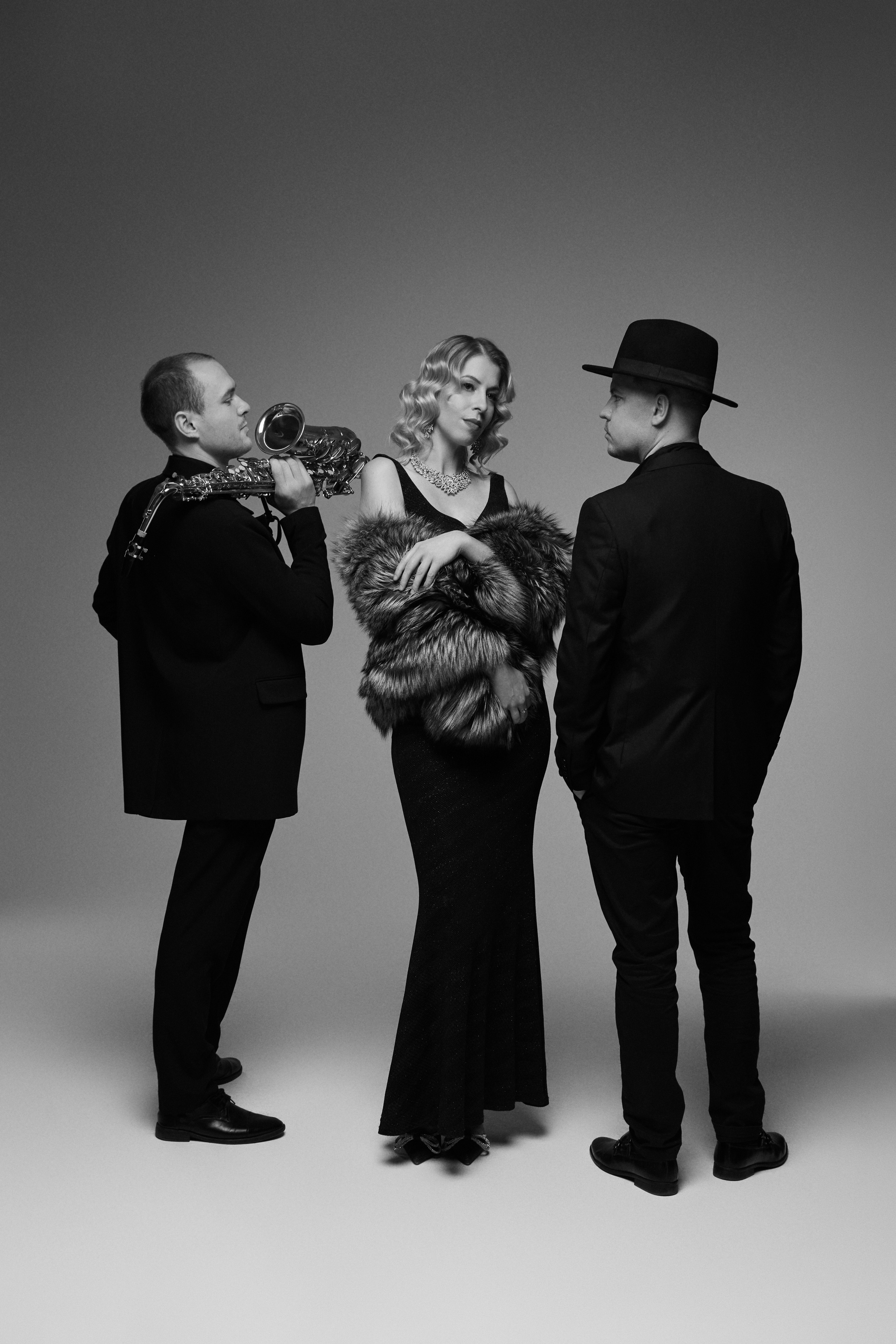 Съемка в стиле нуар для джазовой группы. Портретный фотограф в Москве Купцова Юлия