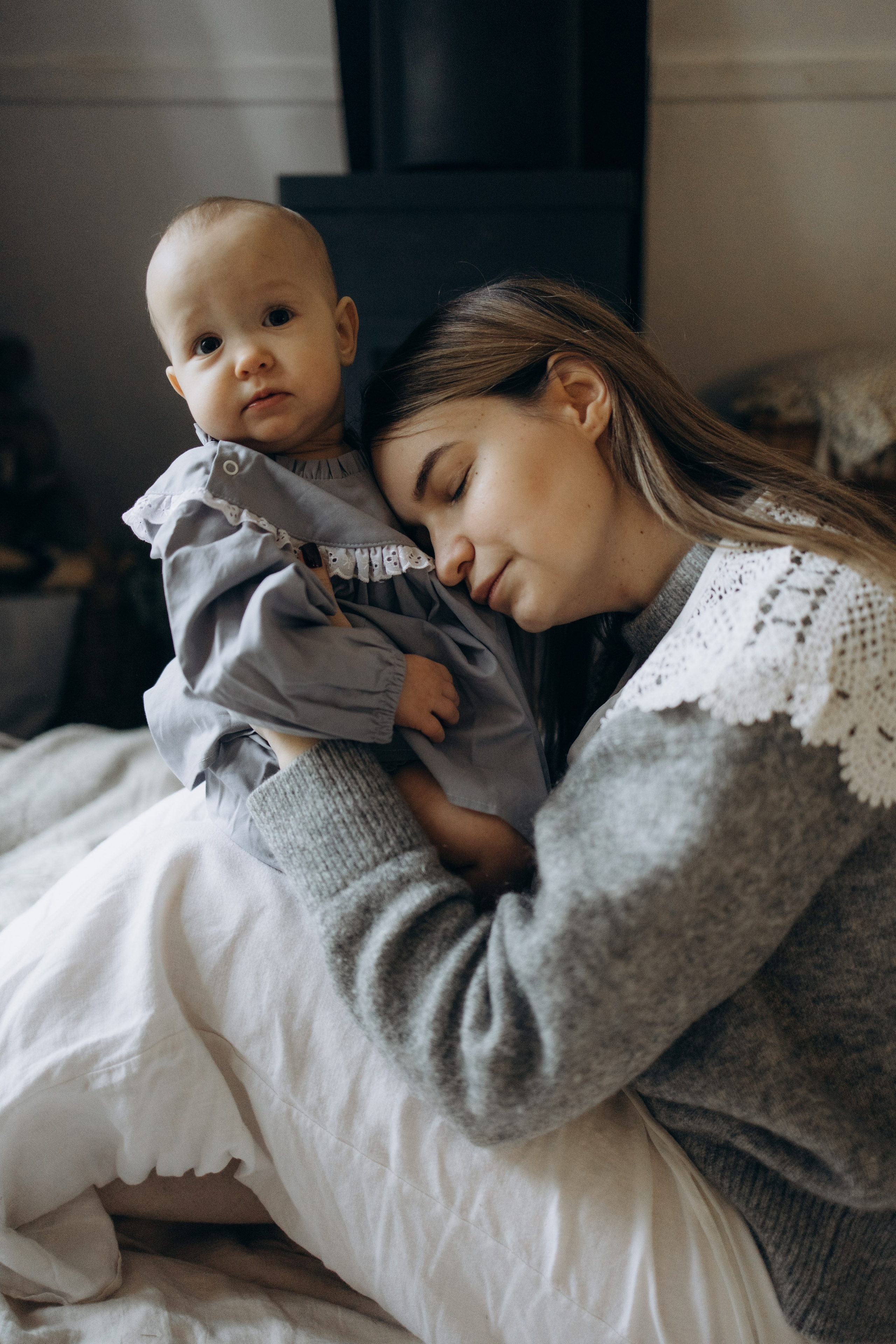 Зимнее утро с мамой. Семейный фотограф Москва Юлиана Фетисова