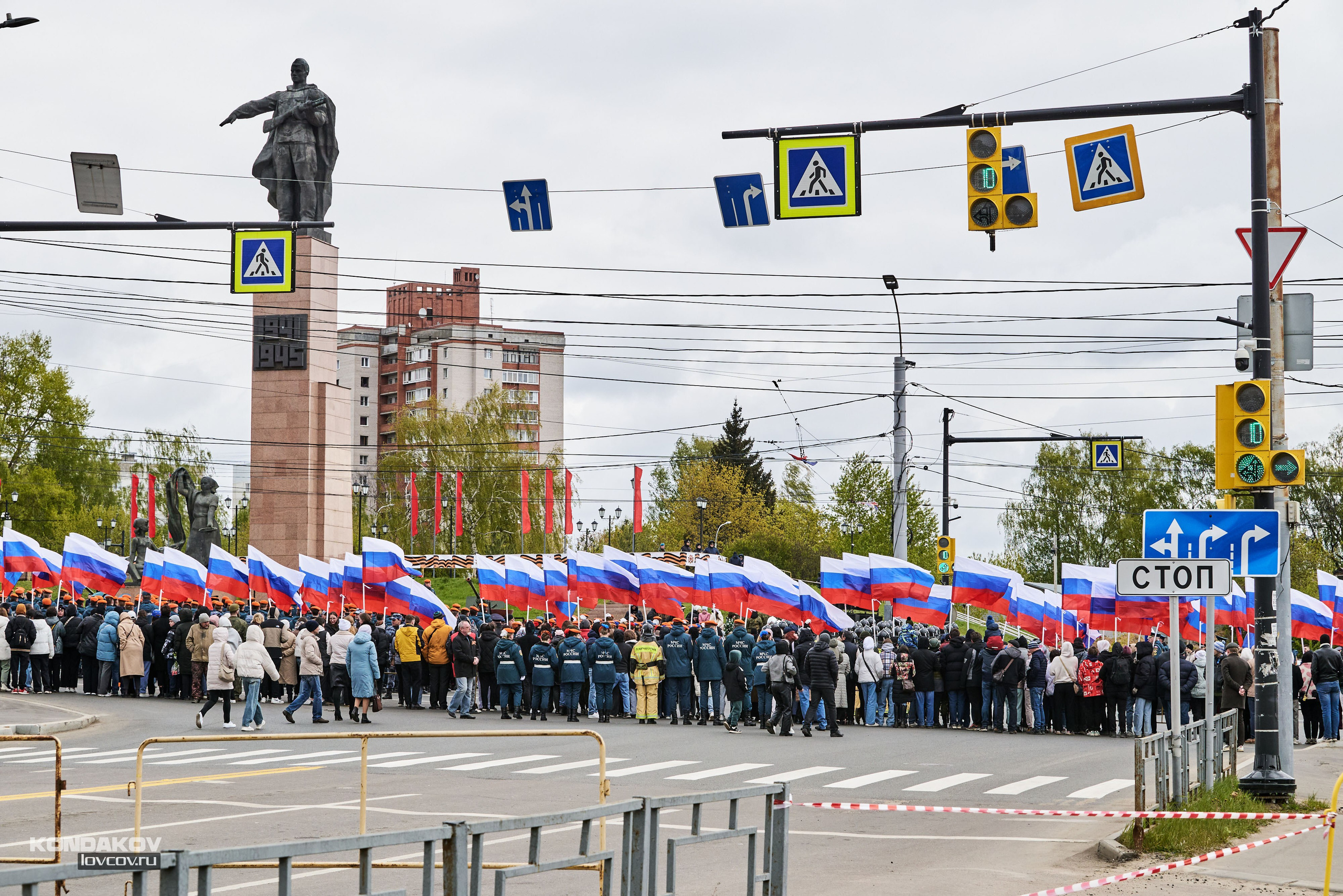 Парад в честь празднования День Победы 9 мая 2024 года в городе Иваново