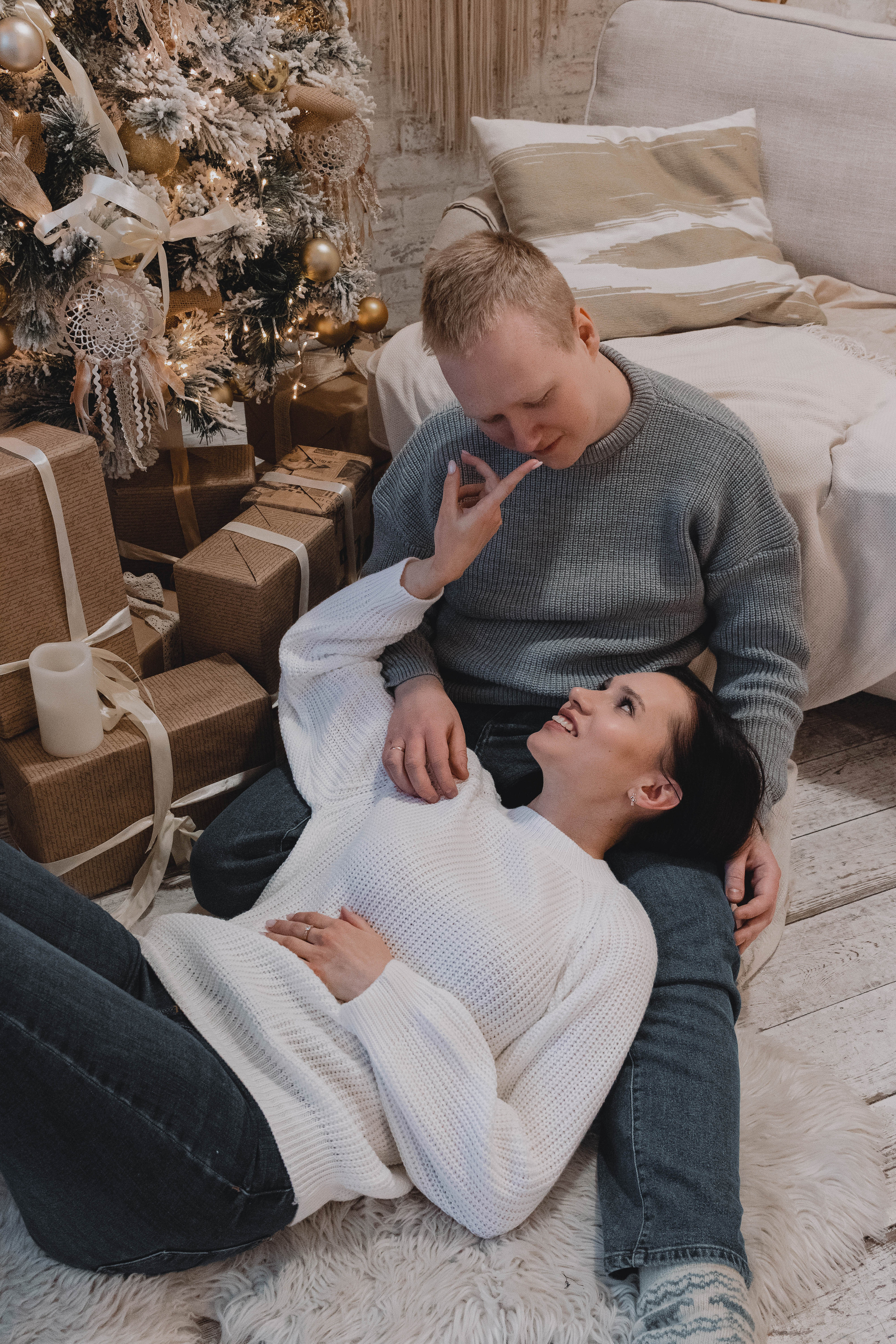 Семейная рождественская съемка. Портретный фотограф Москва