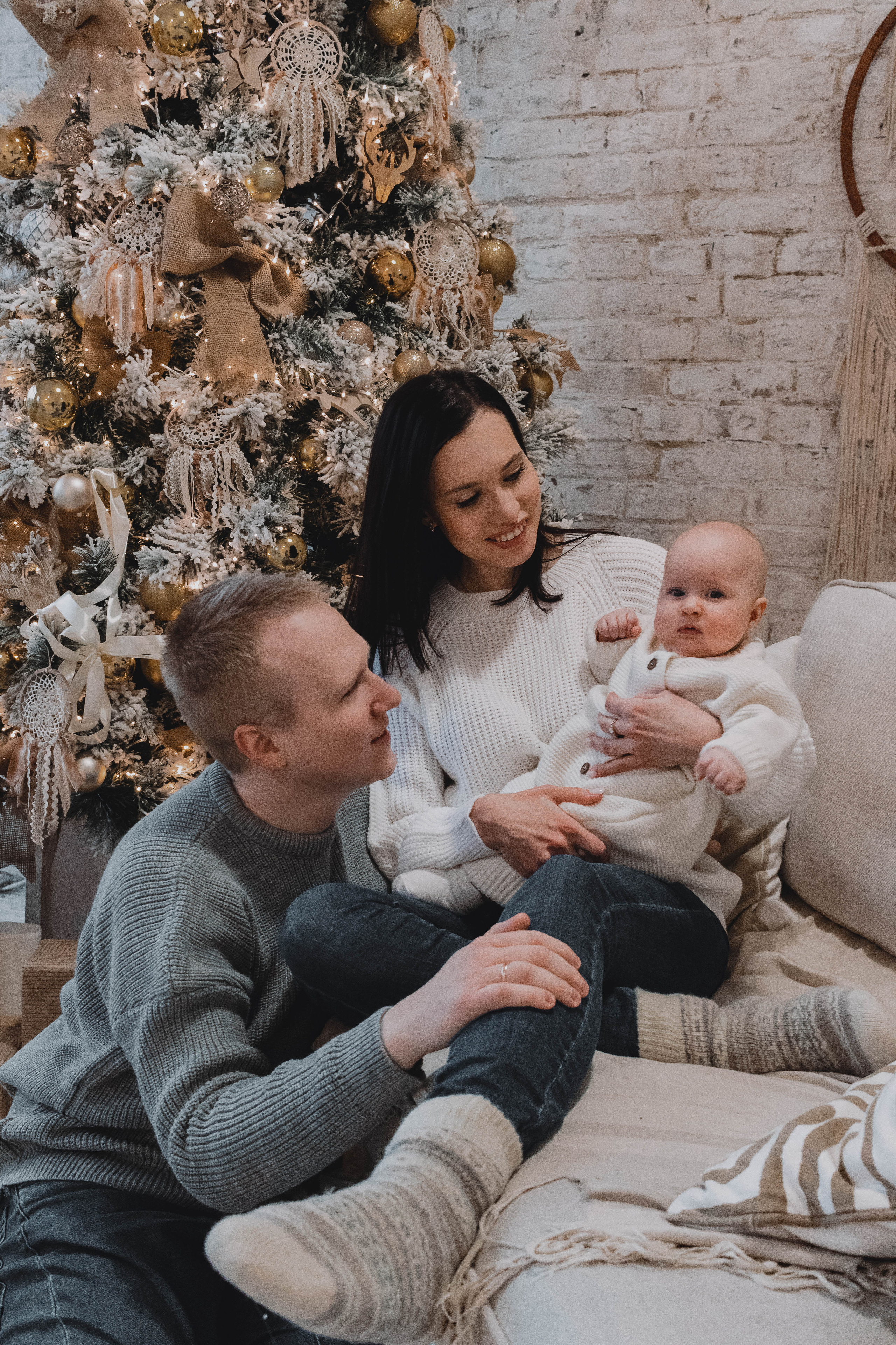 Семейная рождественская съемка. Портретный фотограф Москва