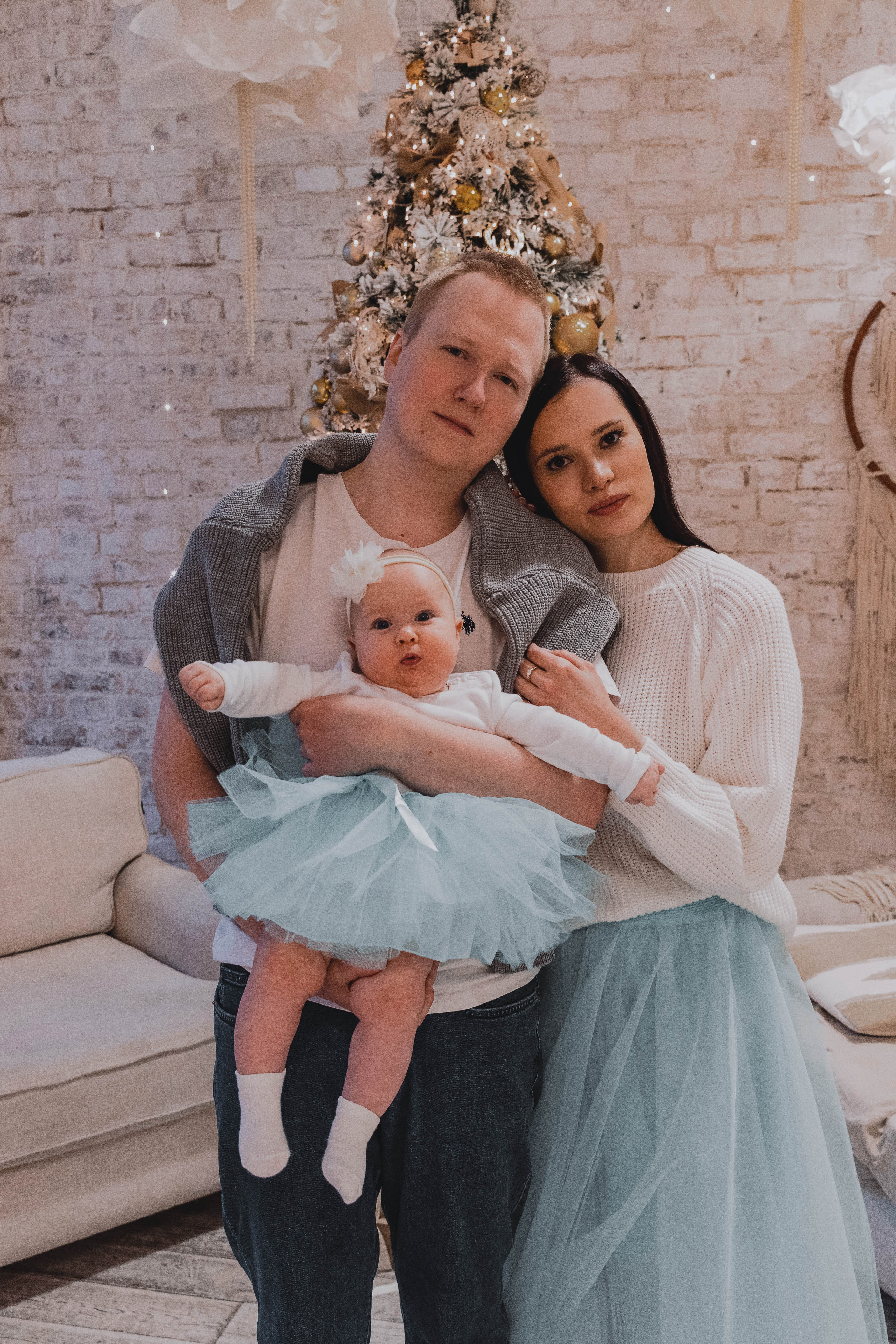 Семейная рождественская съемка. Портретный фотограф Москва