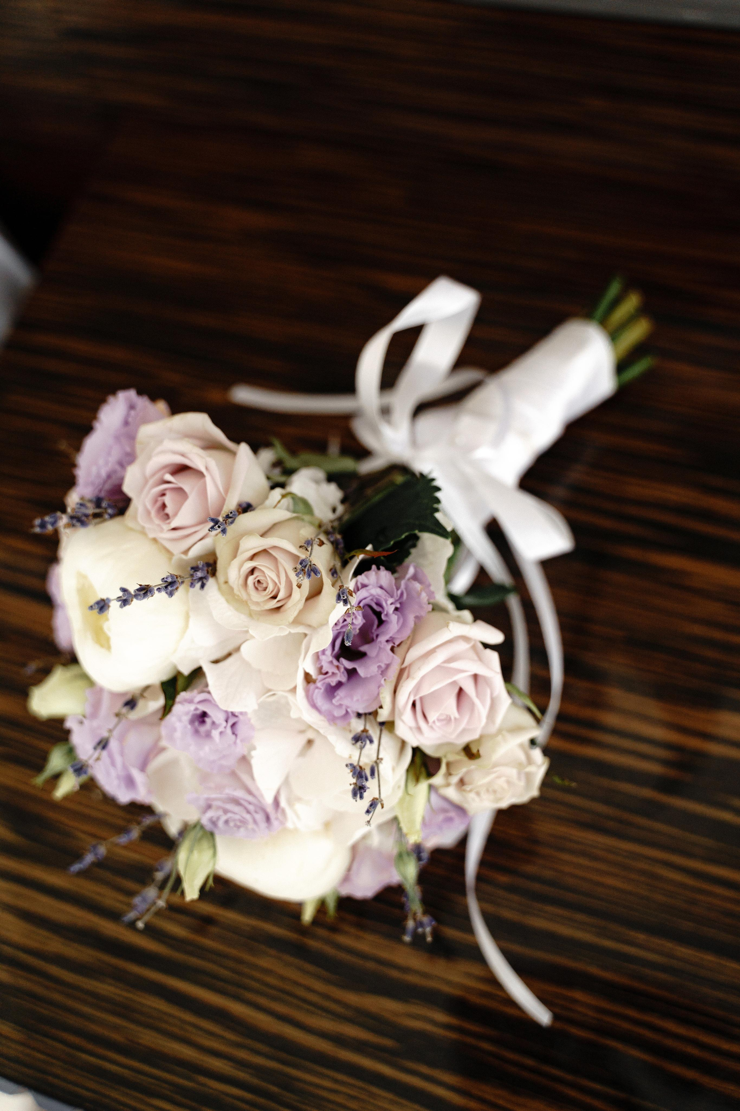 летний свадебный букет