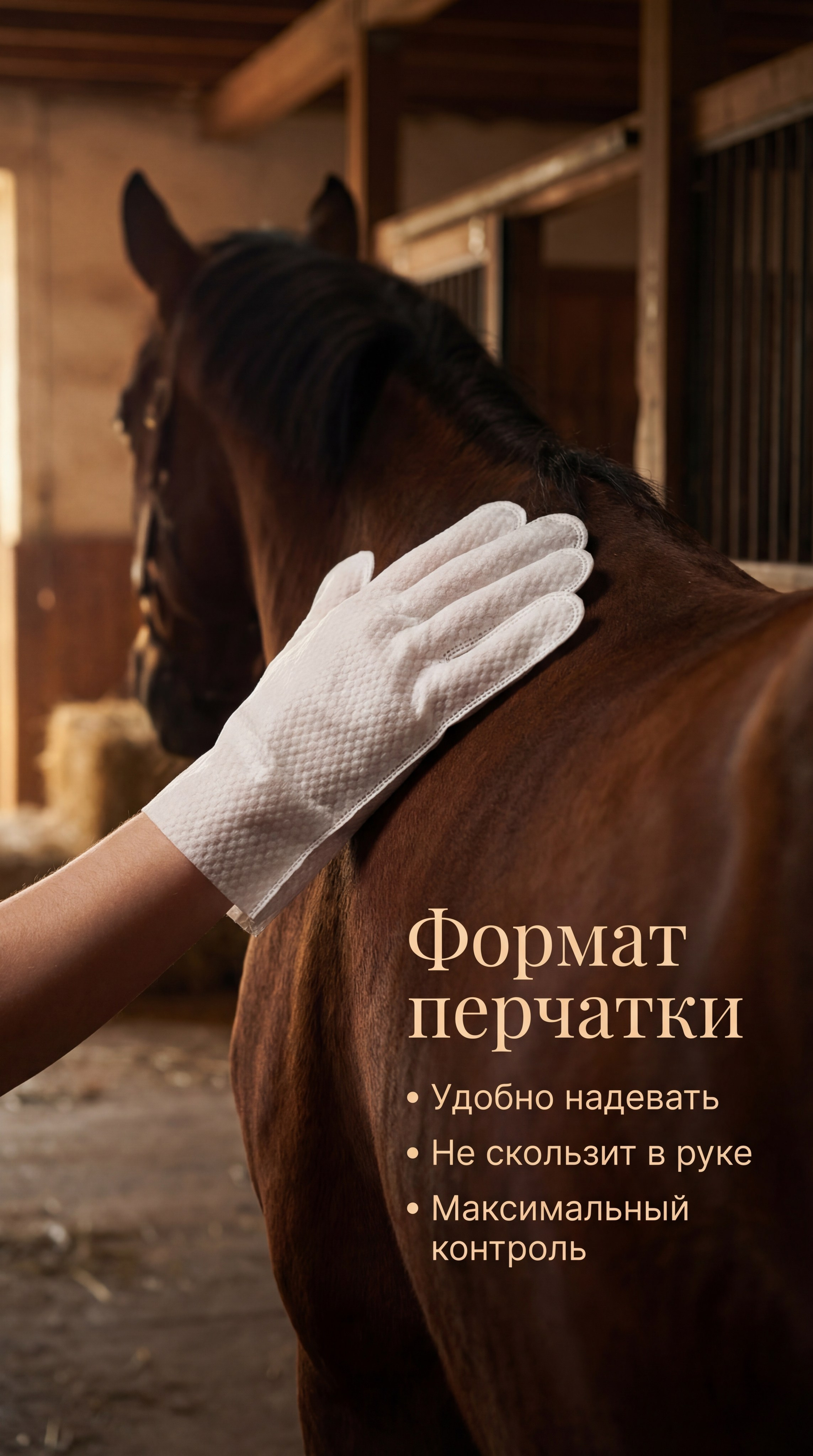 Влажные салфетки-перчатки для лошадей ED ONE — уход без воды. Ева Демидова. Спортсмен по конкуру в Санкт-Петербуре