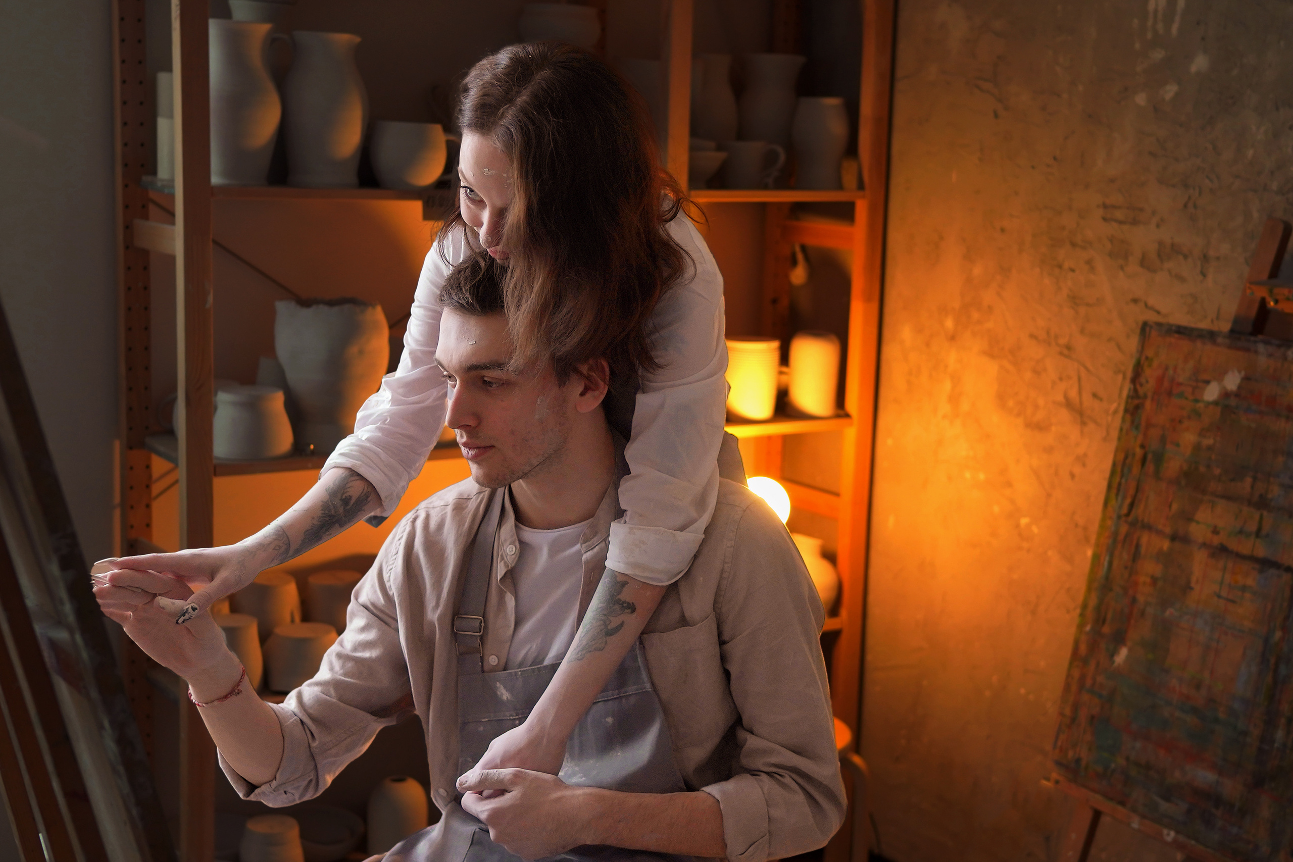 Фотосессия в гончарной мастерской