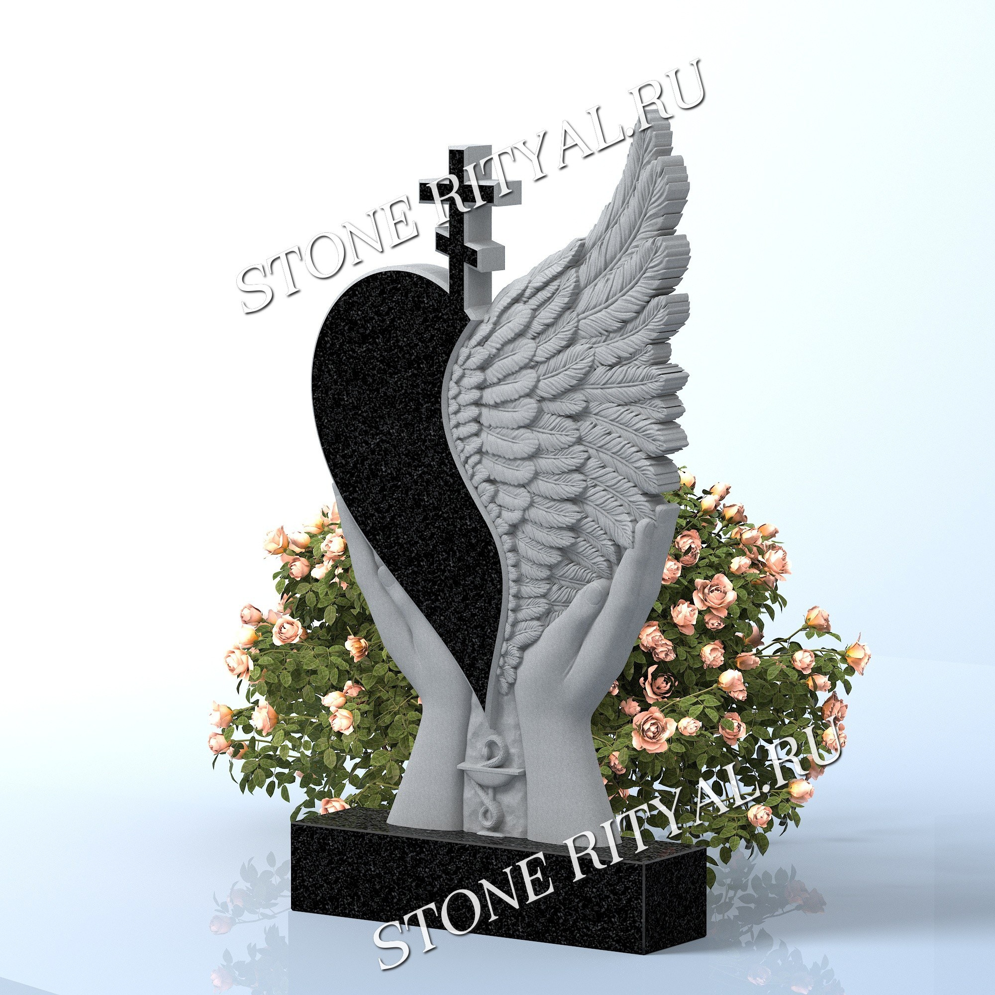 Вертикальные памятники фигурные. Изготовление и установка памятников в Москве и МО